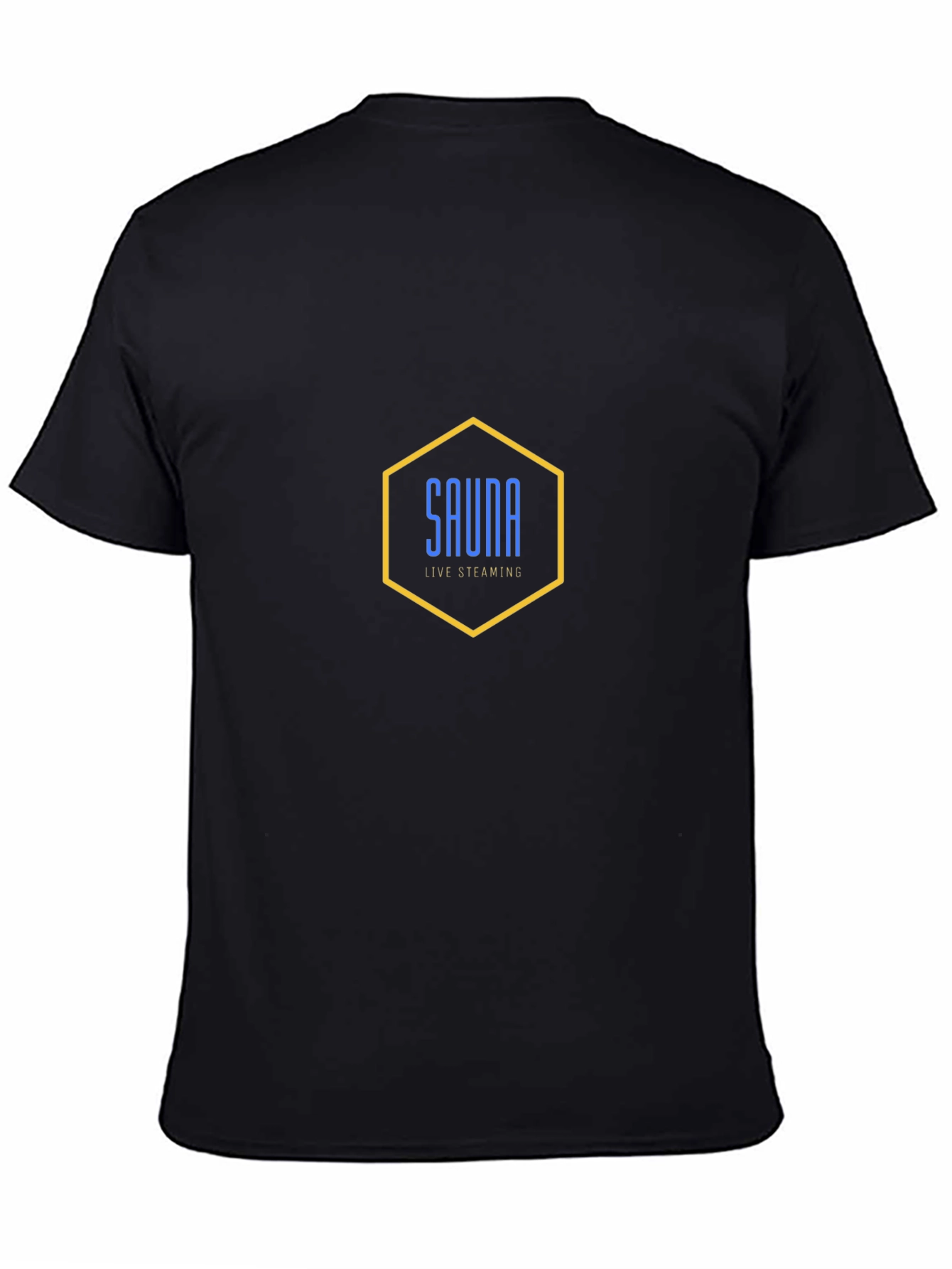 Sauna Live Streaming Black Graphic Tee