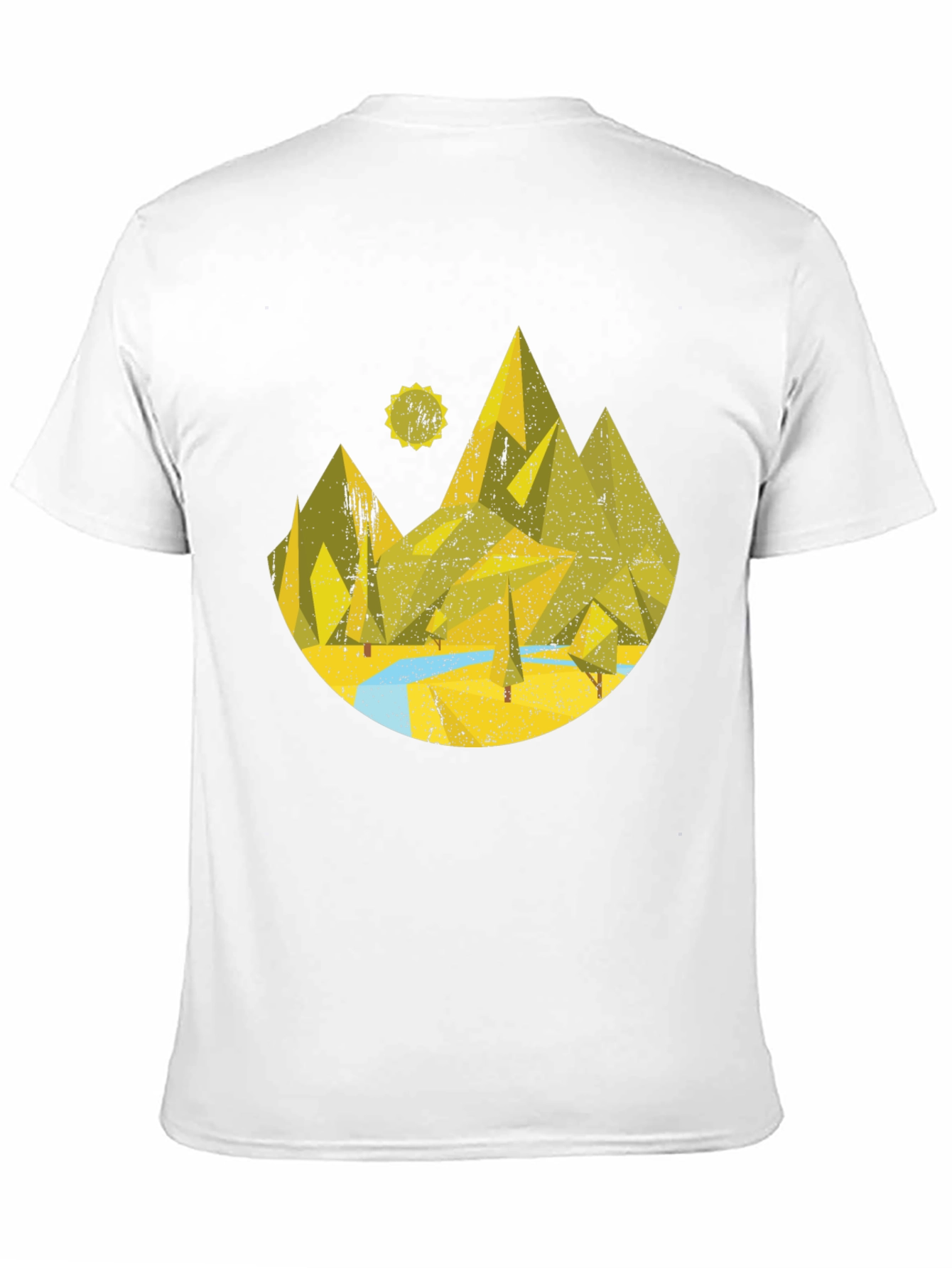Geometric Mountain Landscape Graphic Tee