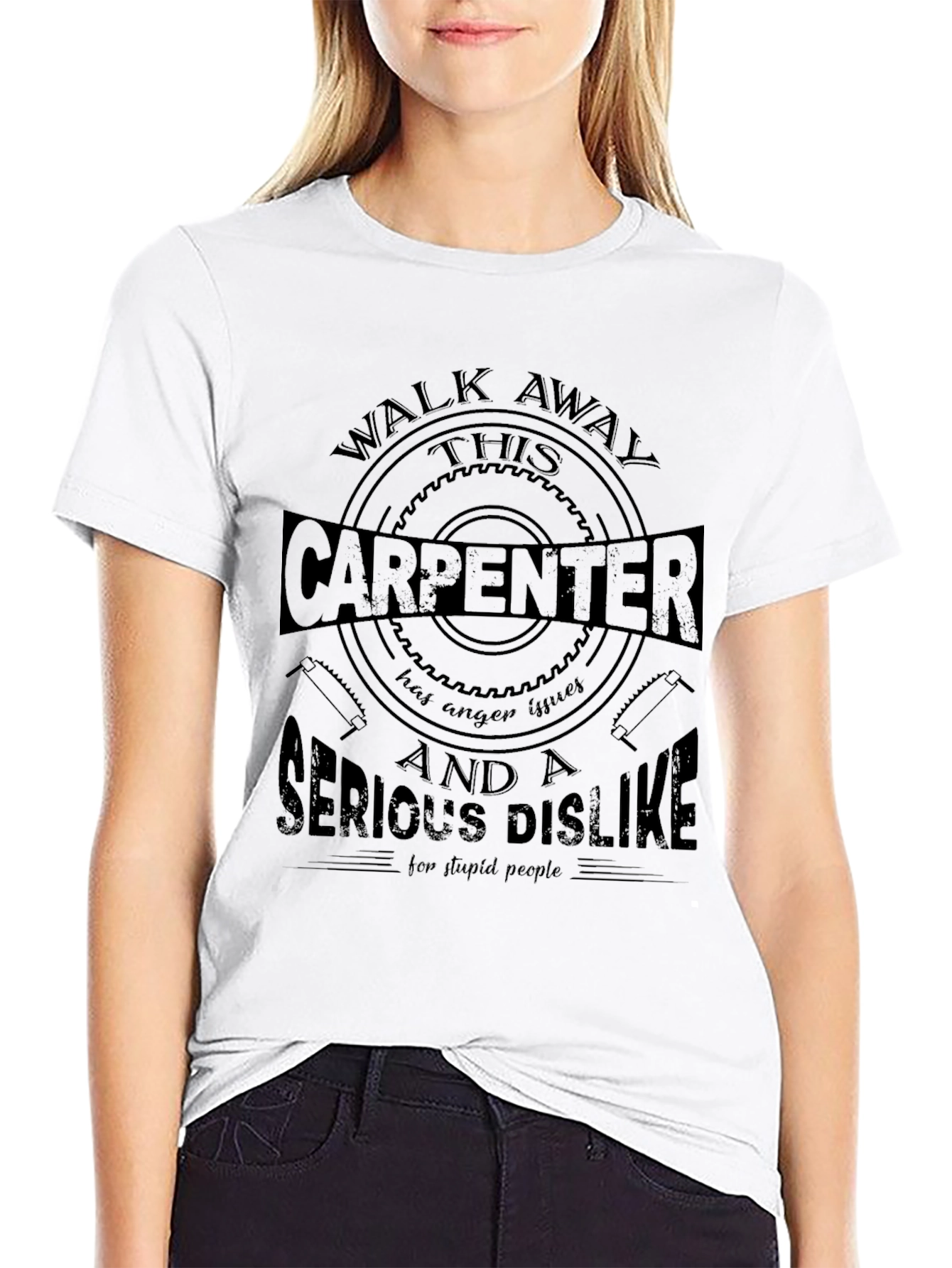 Carpenter Anger Issues Graphic Tee - Black Cotton Blend