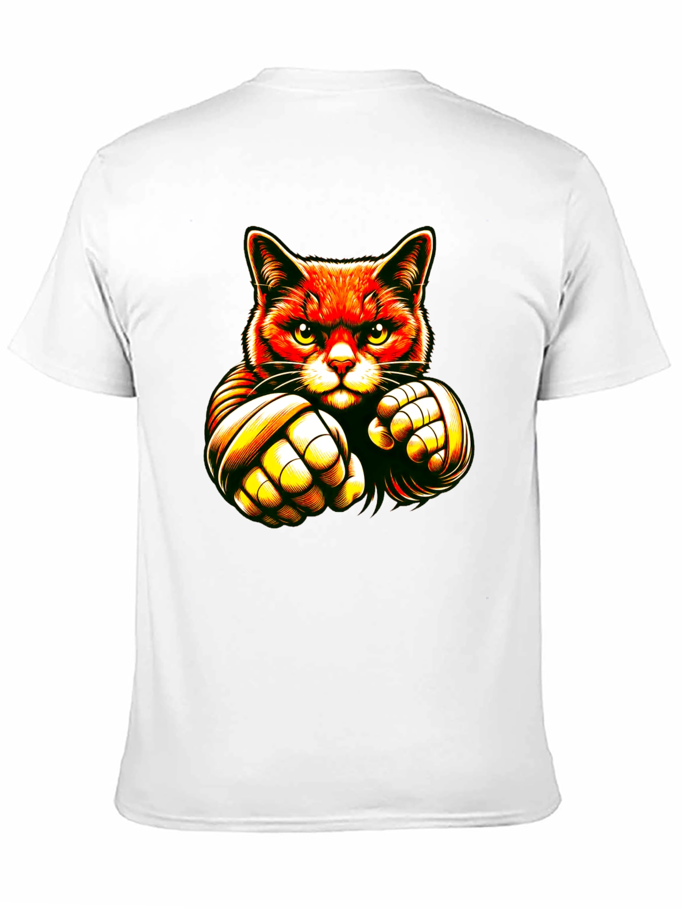Cat Boxer Graphic Black T-Shirt