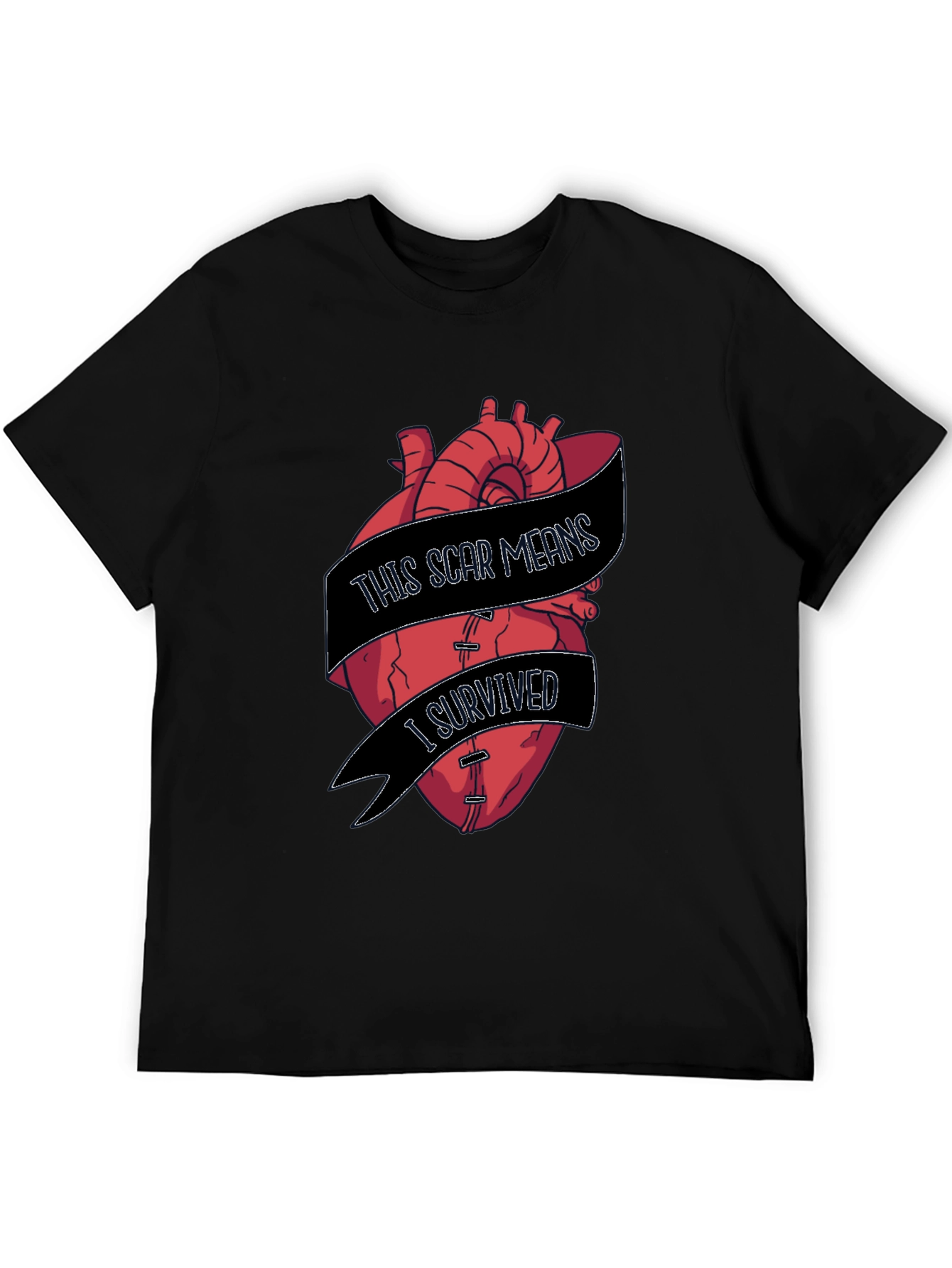 Scar Survivor Heart Graphic T-Shirt
