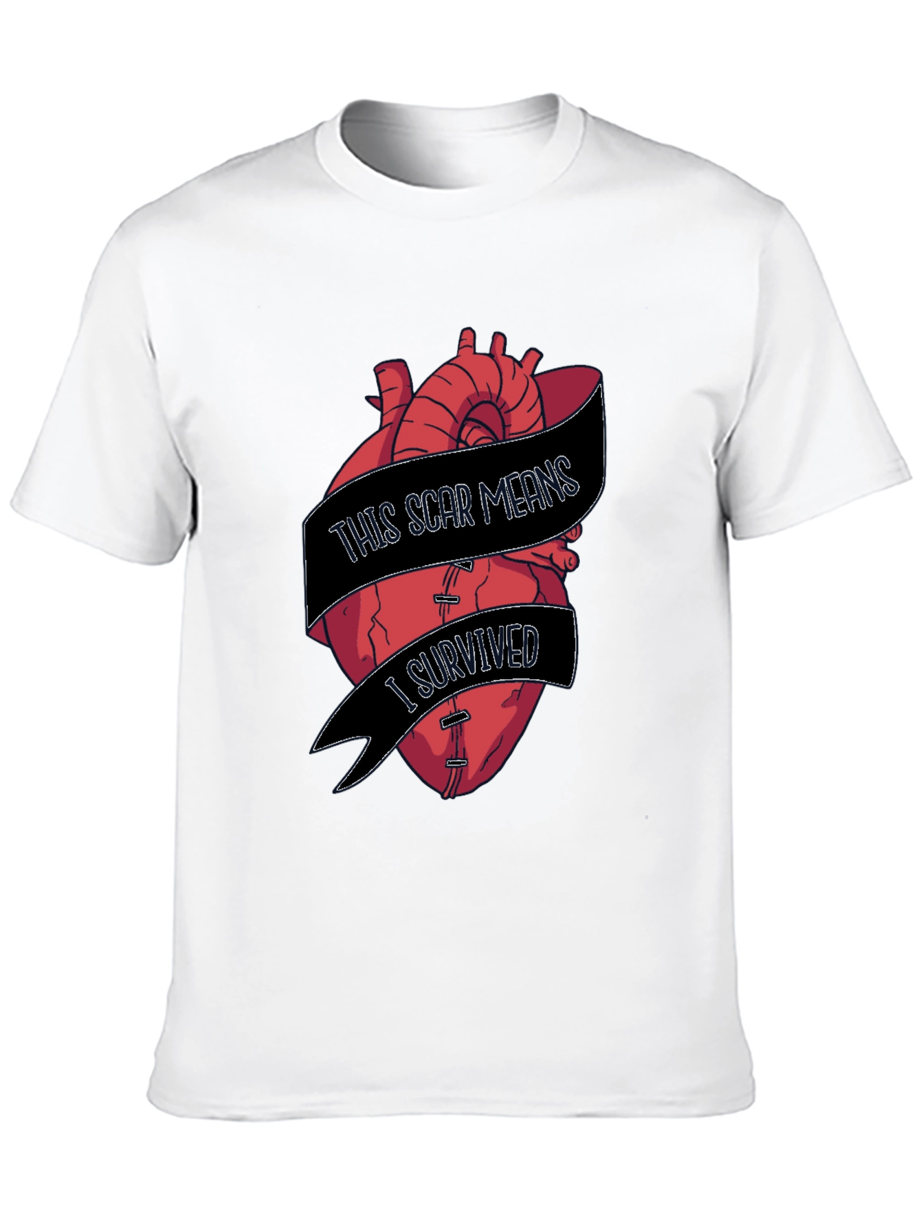 Scar Survivor Heart Graphic T-Shirt