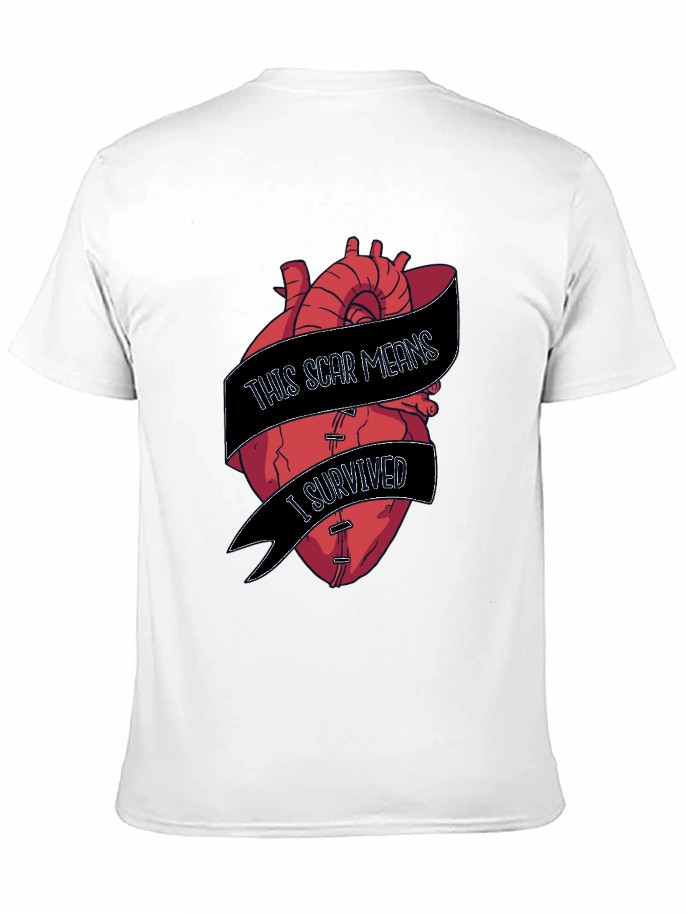 Scar Survivor Heart Graphic T-Shirt