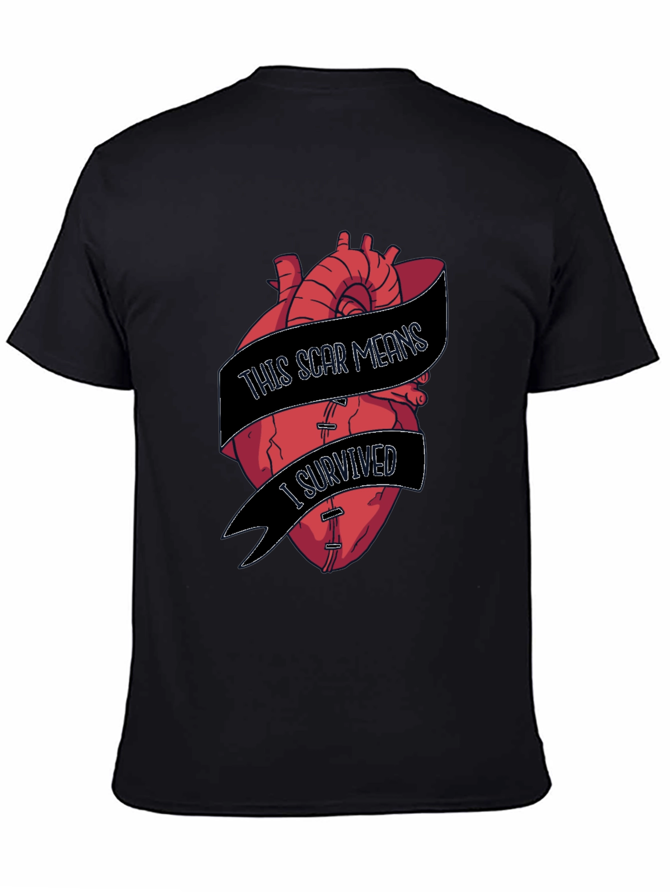 Scar Survivor Heart Graphic T-Shirt