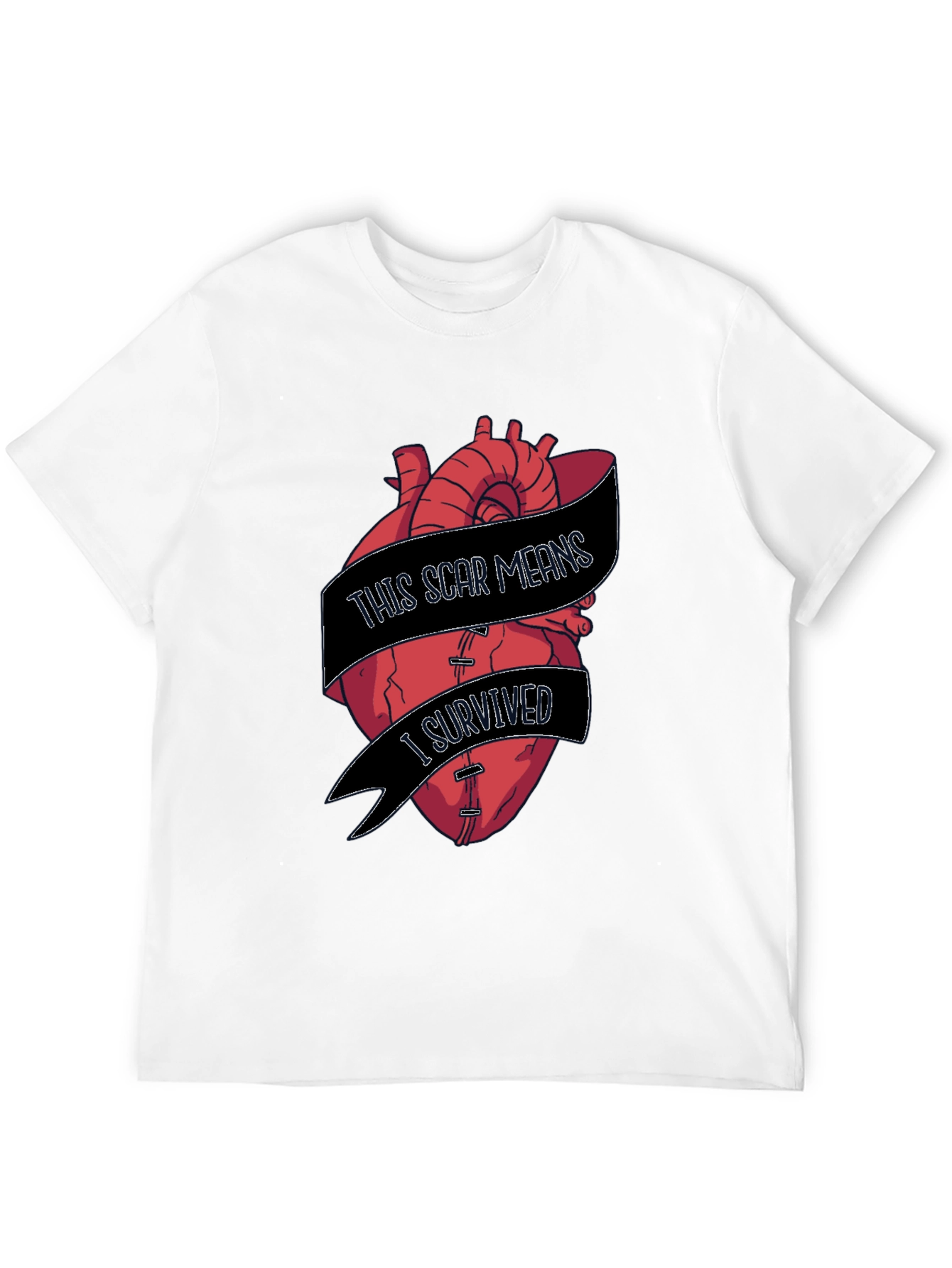 Scar Survivor Heart Graphic T-Shirt