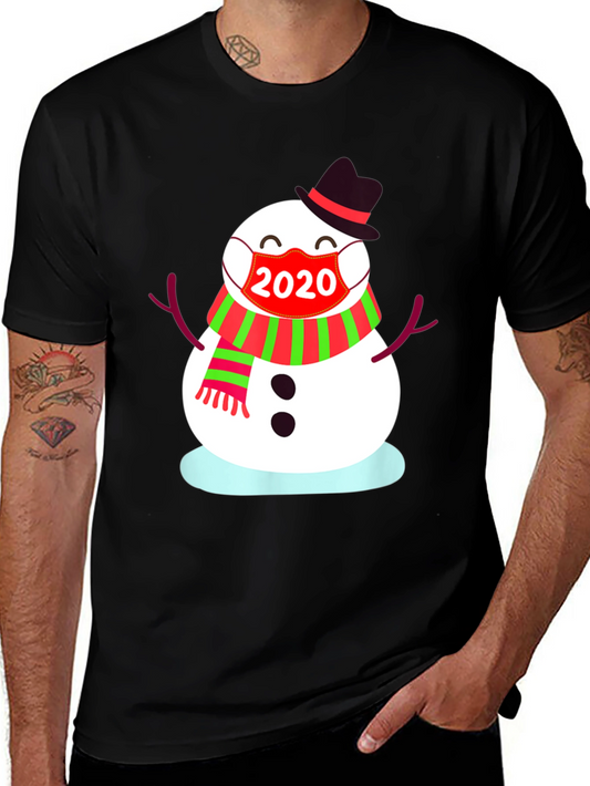 Festive 2020 Snowman Mask T-Shirt