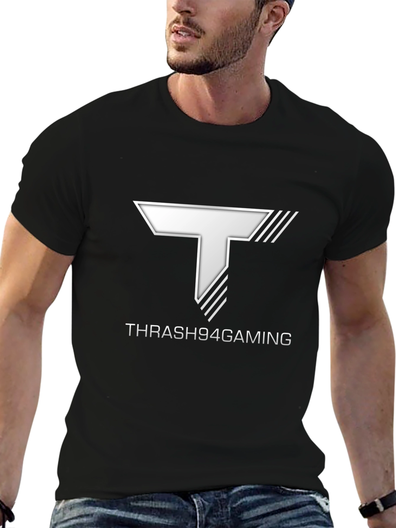 Thrash94Gaming Black T-Shirt with Logo