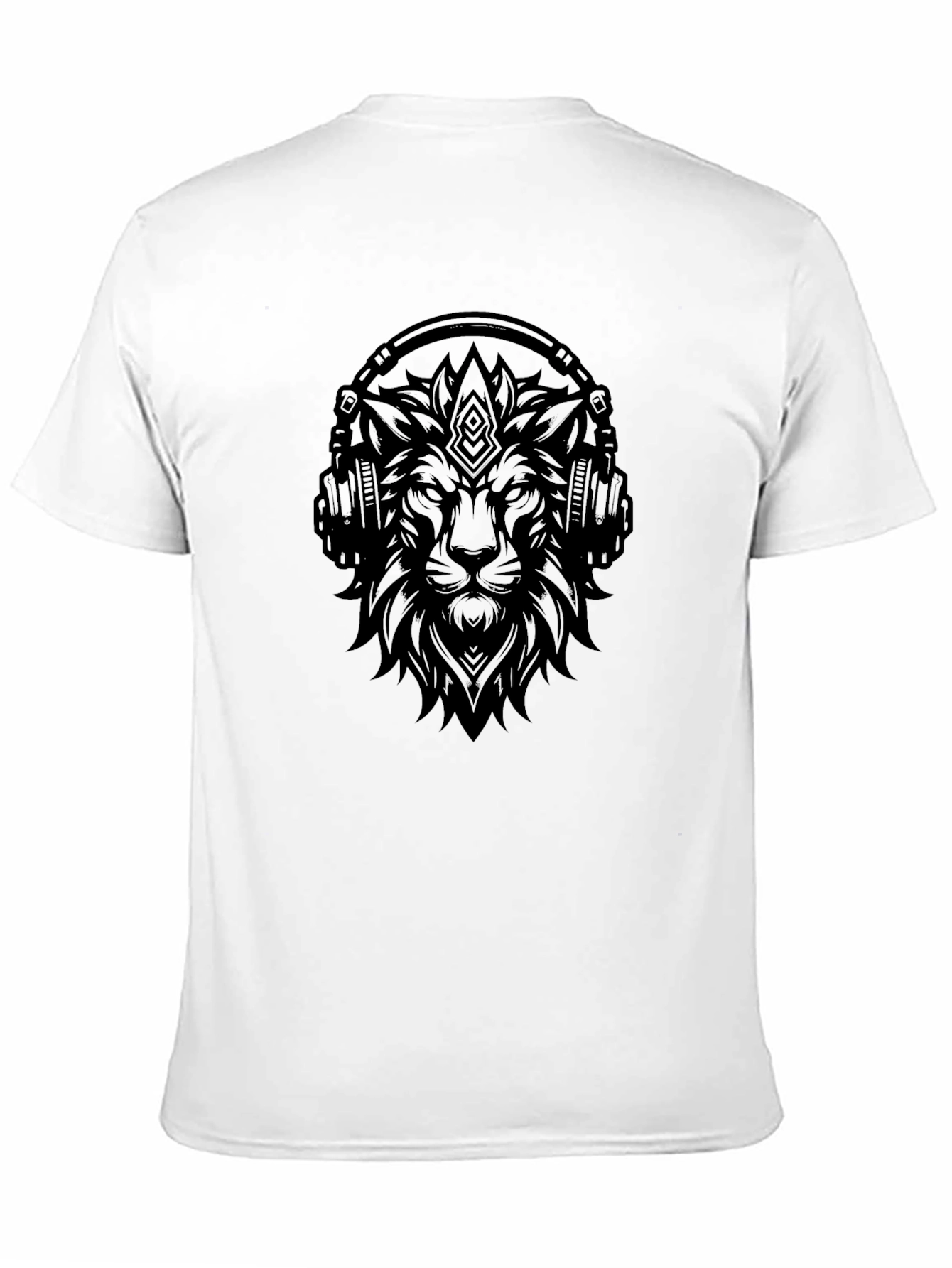 Lion Headphone Graphic T-Shirt - Cool Streetwear Tee