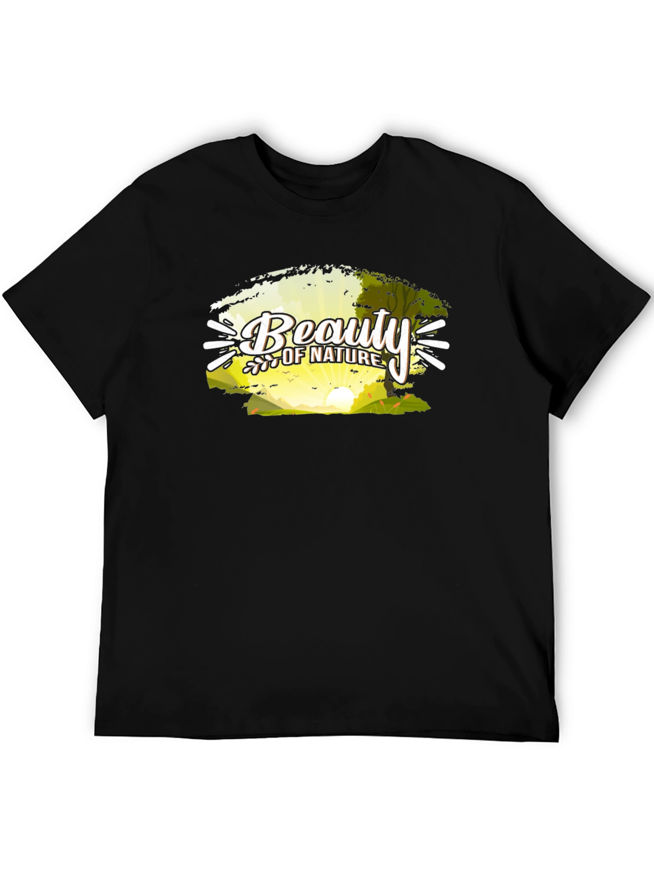 Beauty of Nature Graphic Black Tee