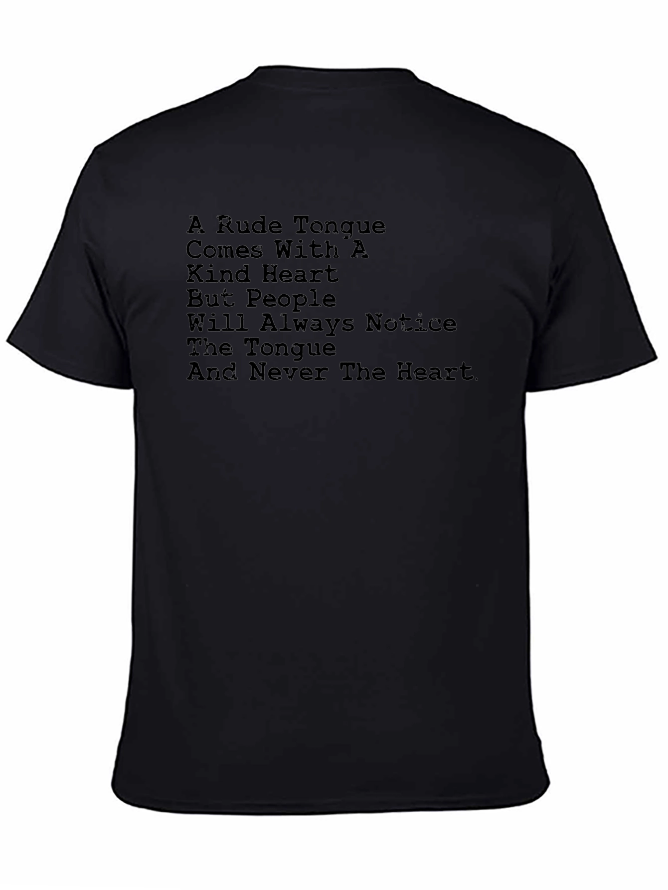 Rude Tongue Kind Heart Graphic T-Shirt