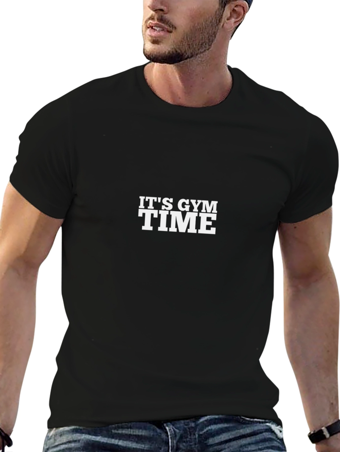 Its Gym Time Black T-Shirt