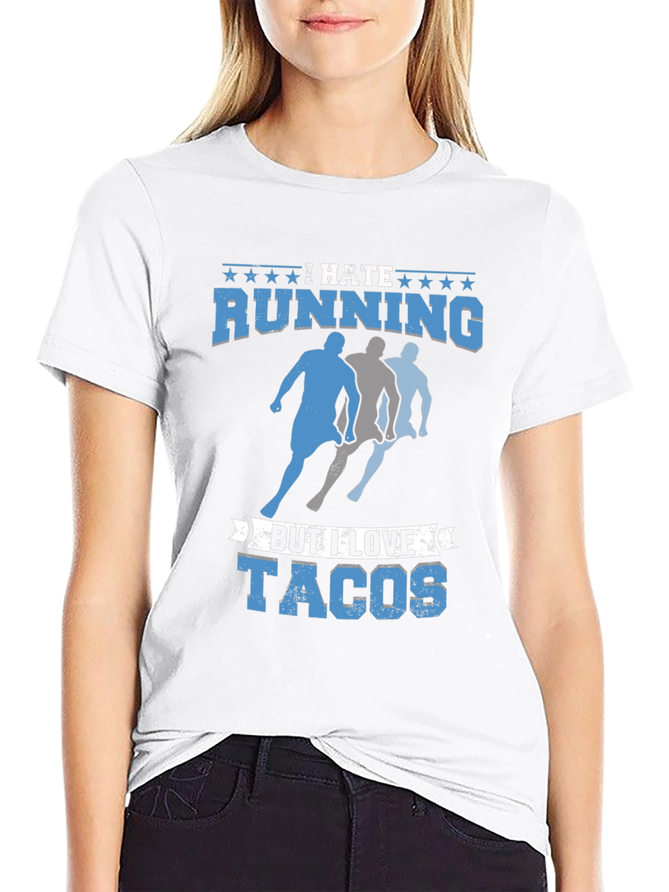 I Hate Running But I Love Tacos Mens T-Shirt