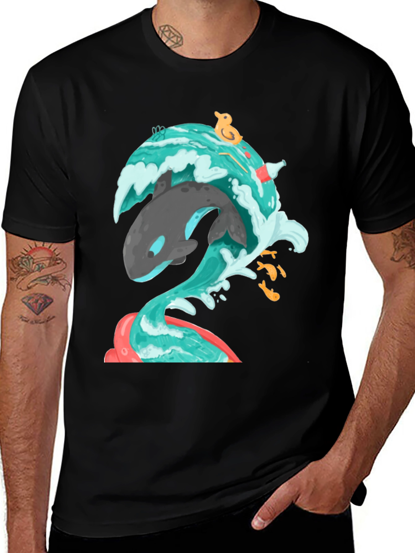 Whimsical Whale Tee - Unique Graphic Print