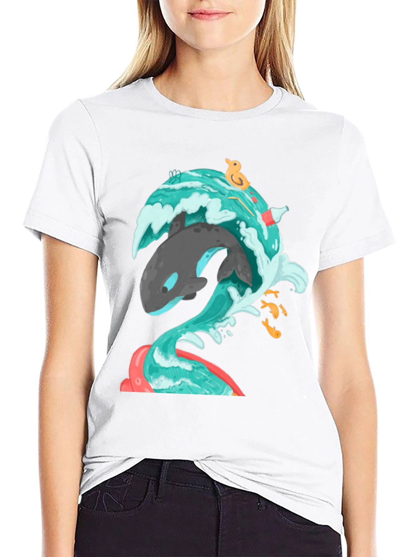 Whimsical Whale Tee - Unique Graphic Print