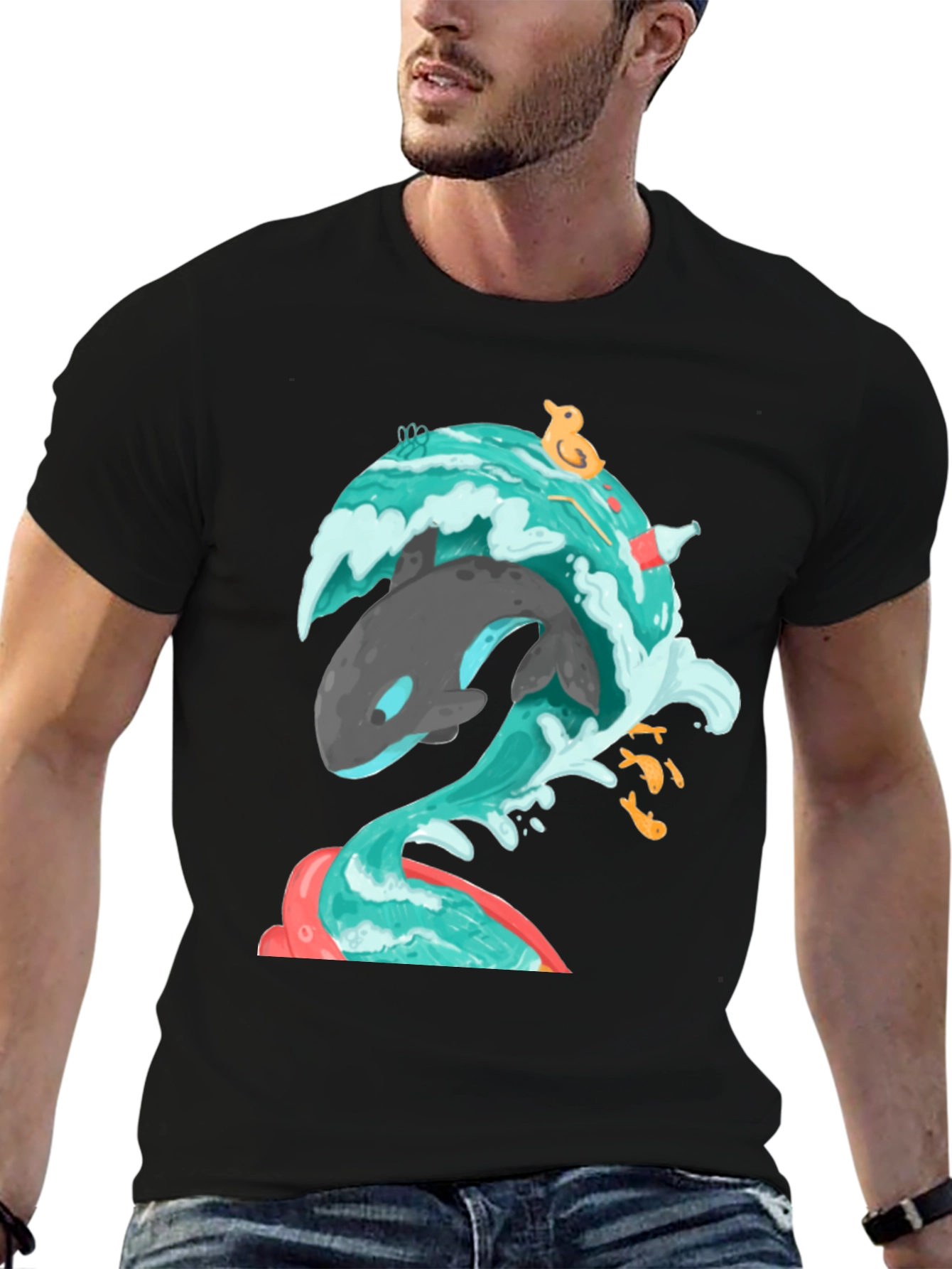 Whimsical Whale Tee - Unique Graphic Print