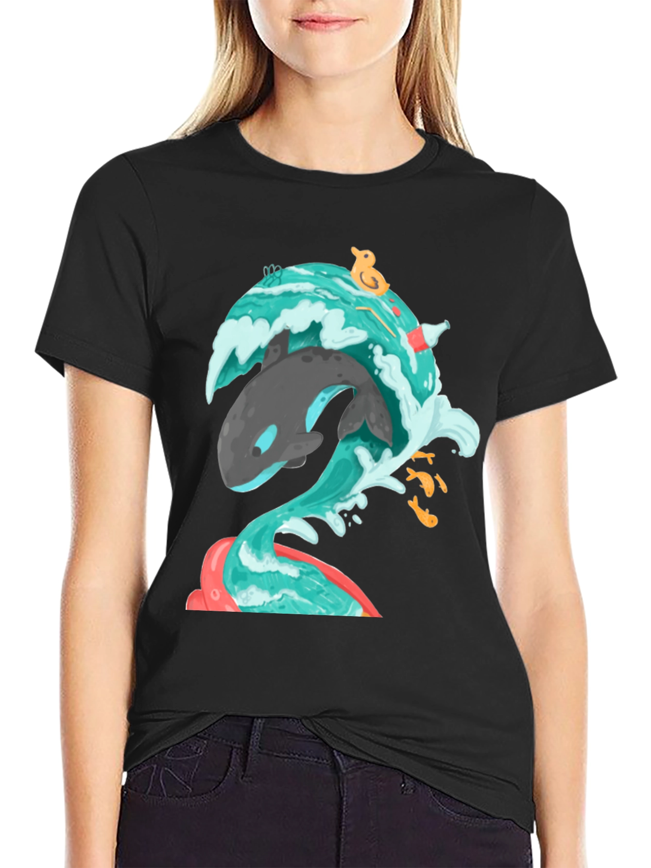 Whimsical Whale Tee - Unique Graphic Print