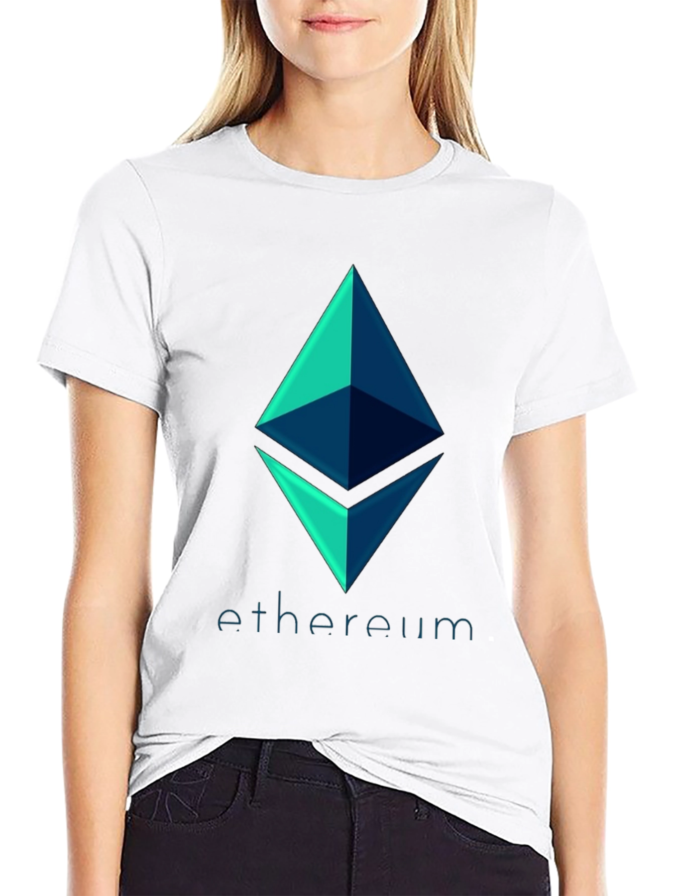 Ethereum Crypto Logo Black T-Shirt