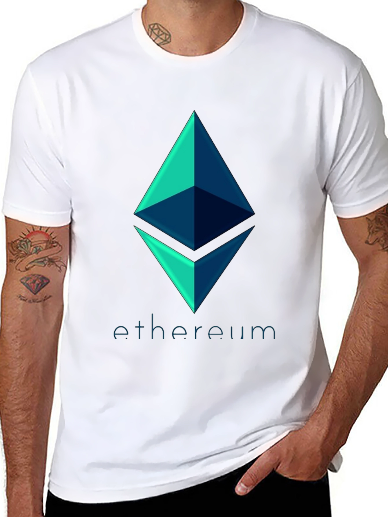 Ethereum Crypto Logo Black T-Shirt