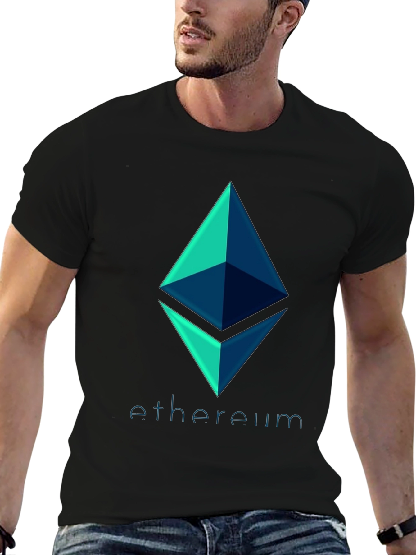 Ethereum Crypto Logo Black T-Shirt