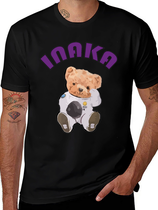 Teddy Astronaut Black T-Shirt