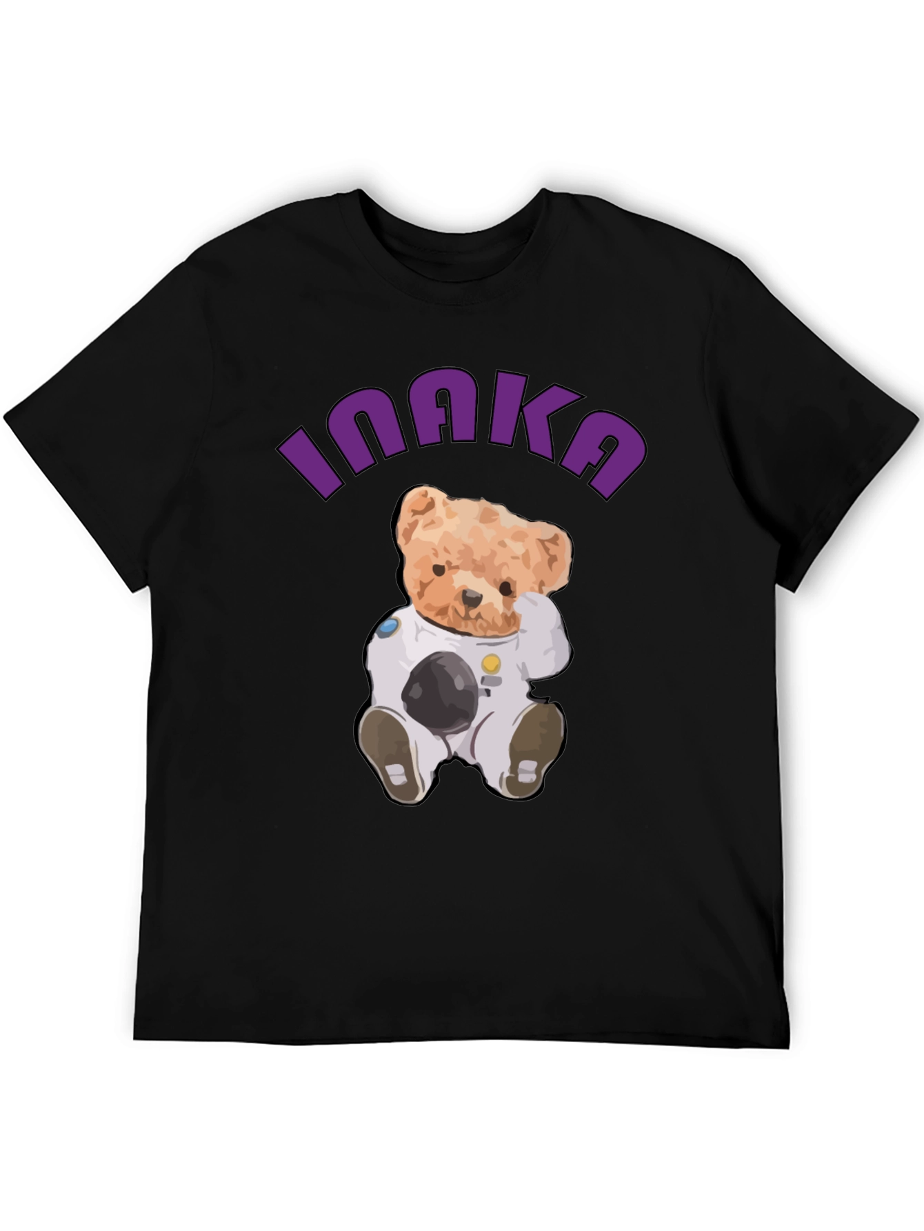 Teddy Astronaut Black T-Shirt