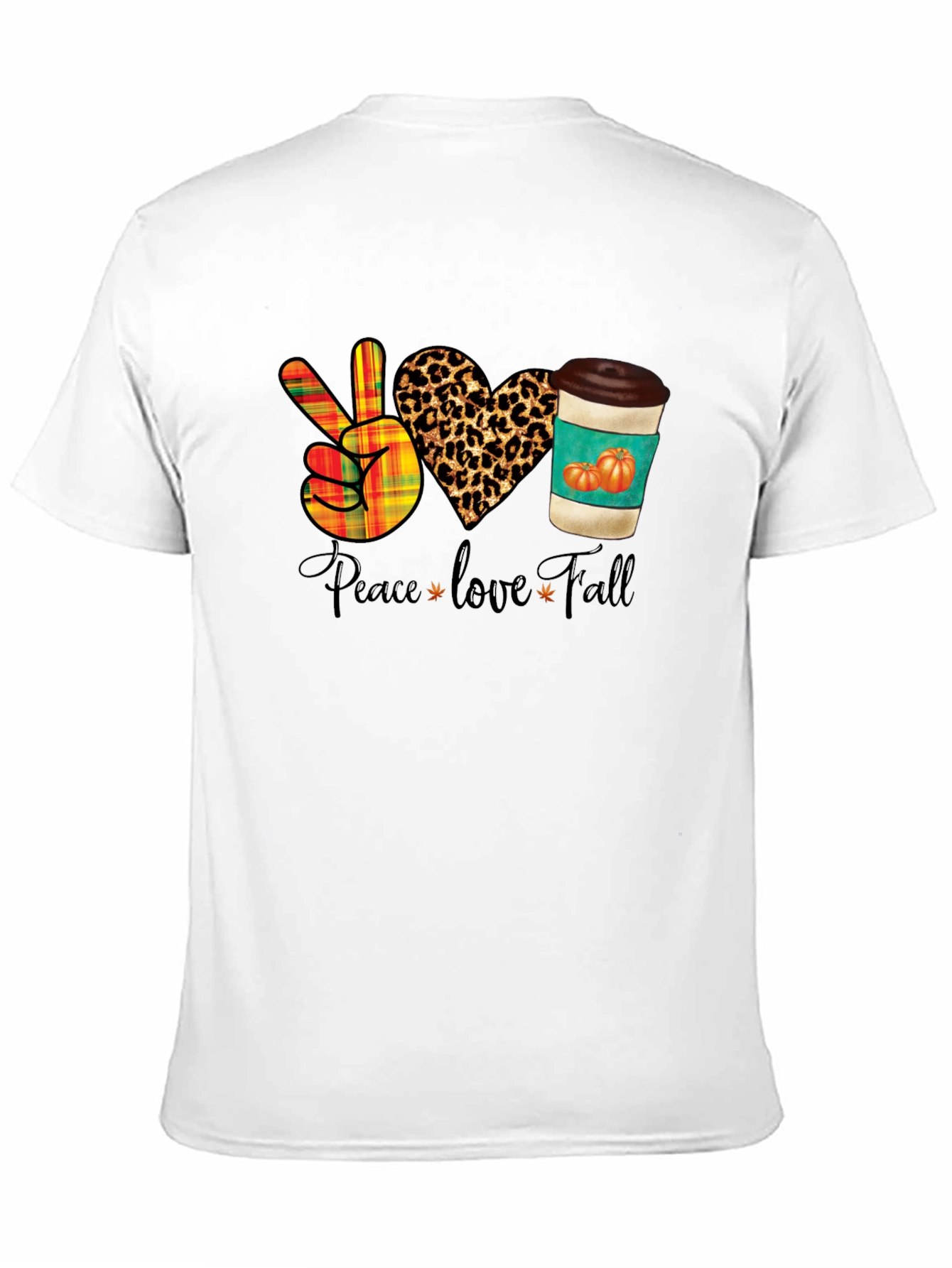Peace Love Fall T-Shirt - Autumn Themed Graphic Tee