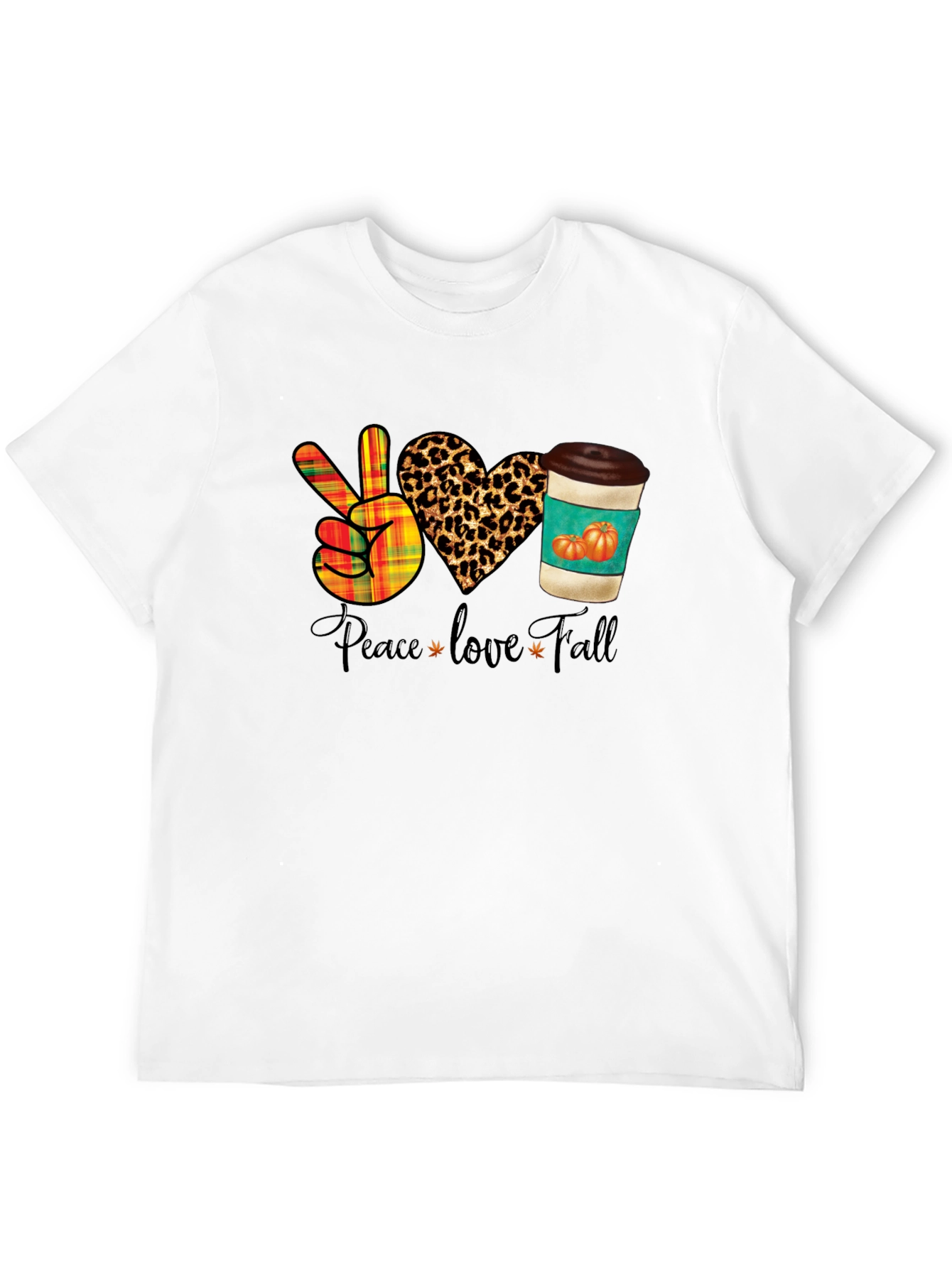 Peace Love Fall T-Shirt - Autumn Themed Graphic Tee