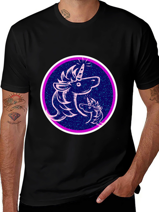 Unicorn Graphic Black T-Shirt