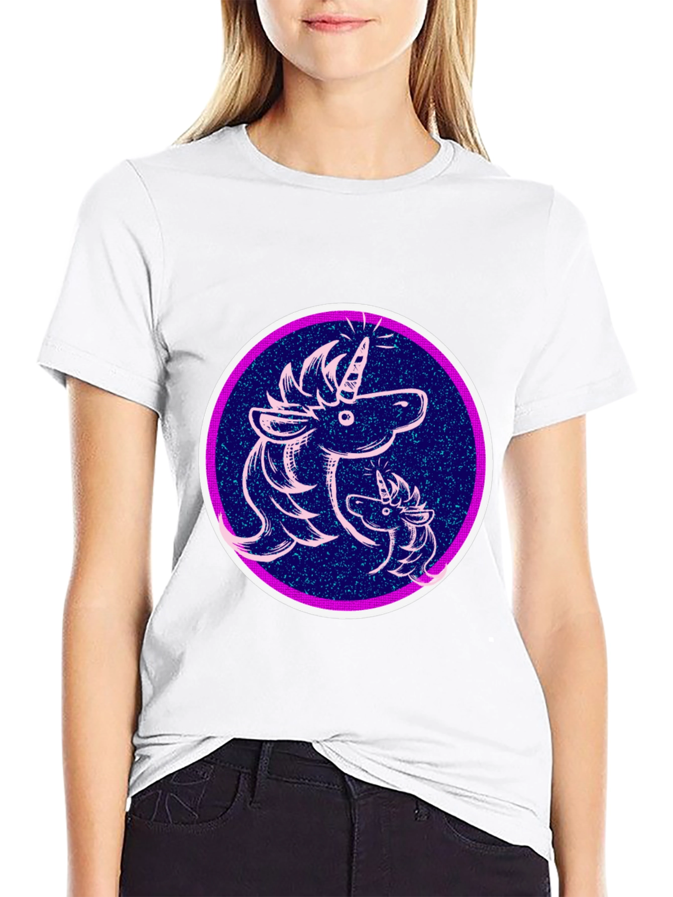 Unicorn Graphic Black T-Shirt