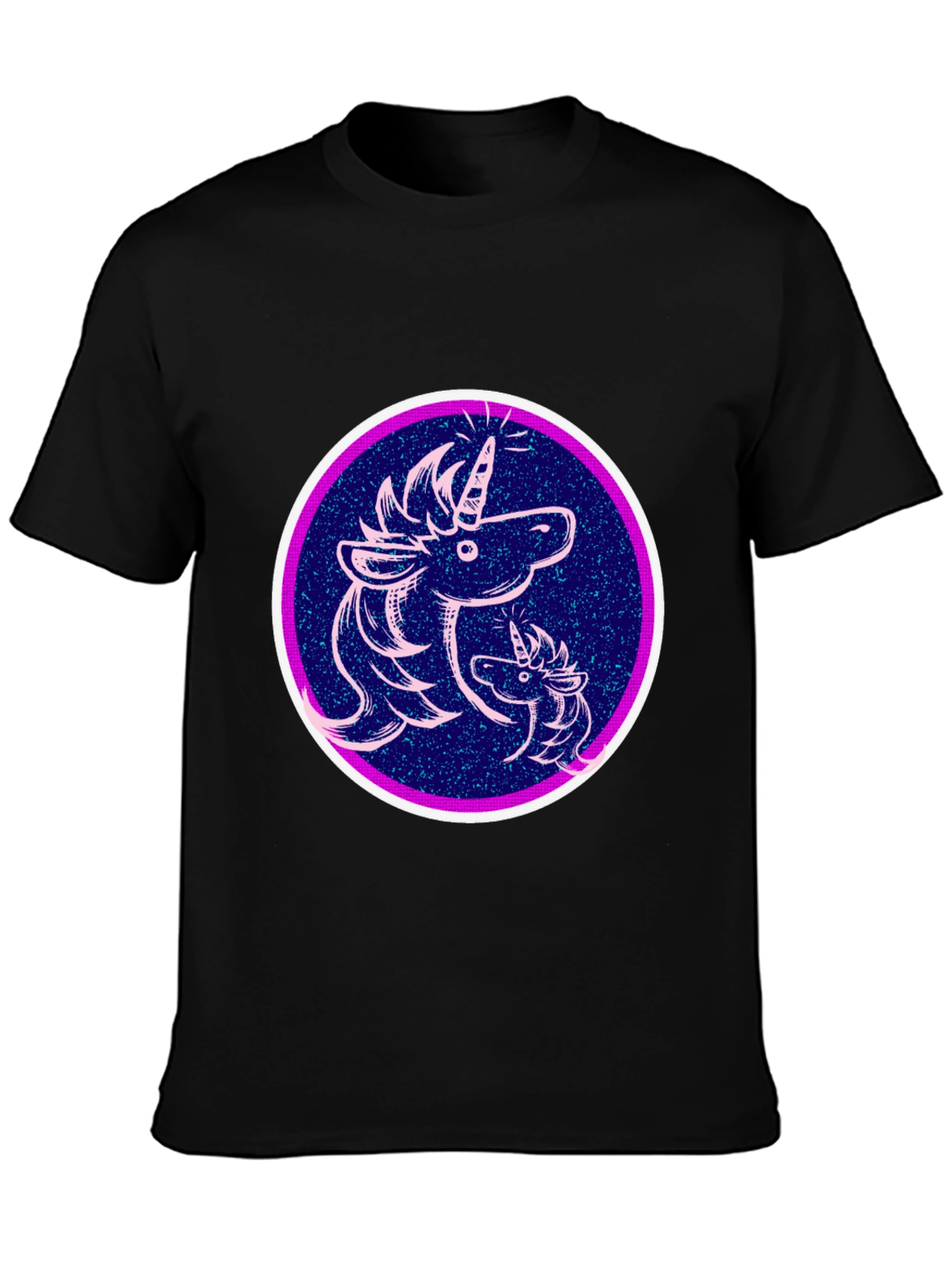 Unicorn Graphic Black T-Shirt