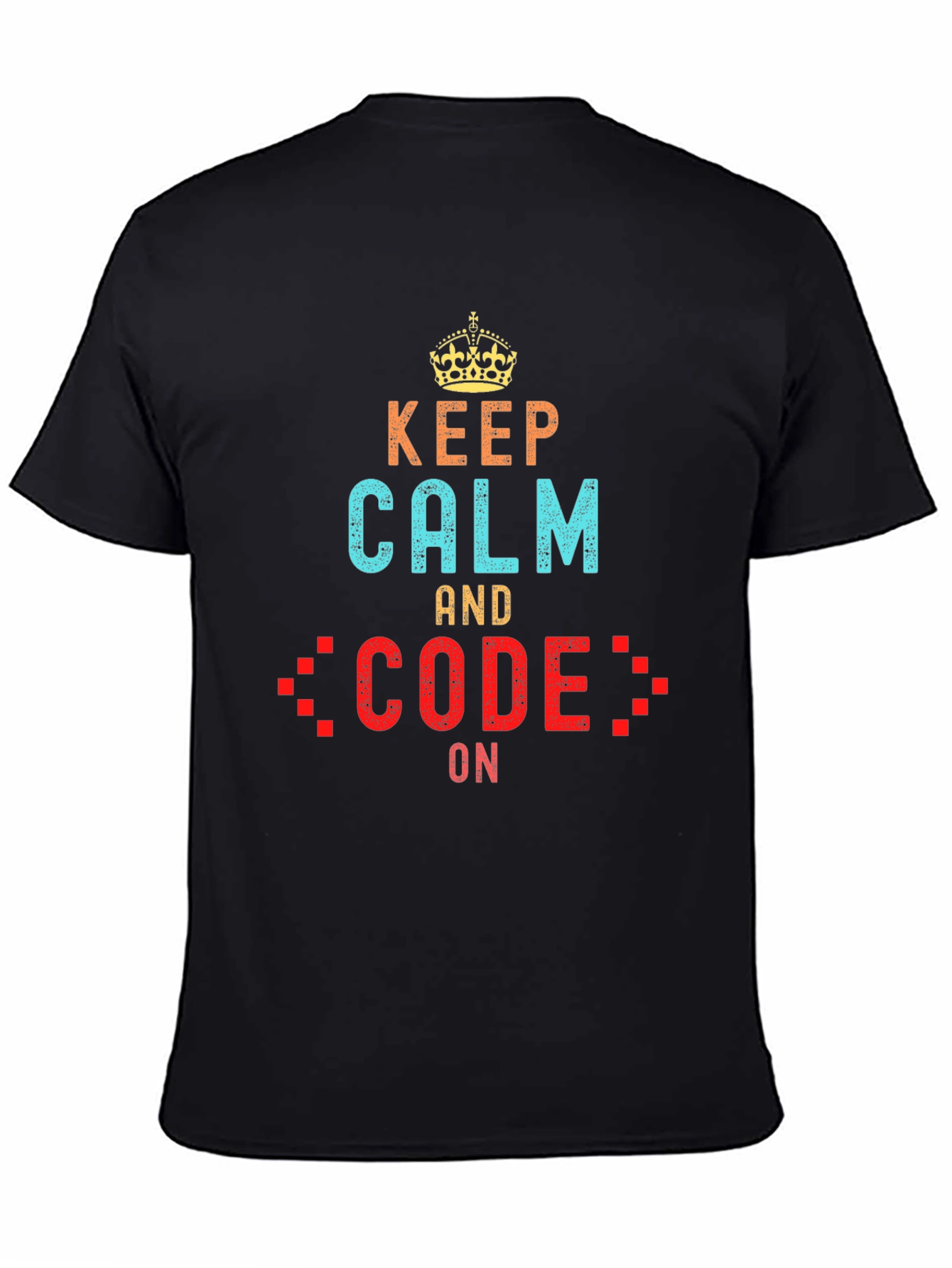 Keep Calm and Code On Black T-Shirt