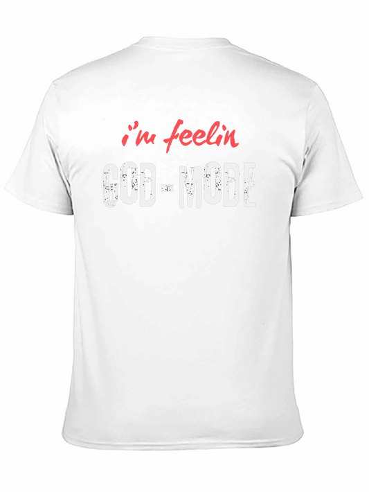 Im Feelin God-Mode T-Shirt - Black Cotton Graphic Tee
