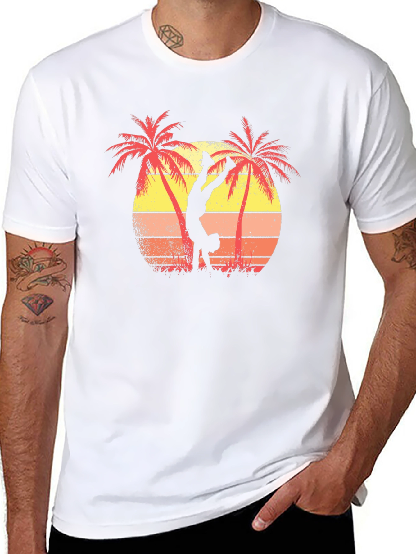 Retro Sunset Handstand Tee