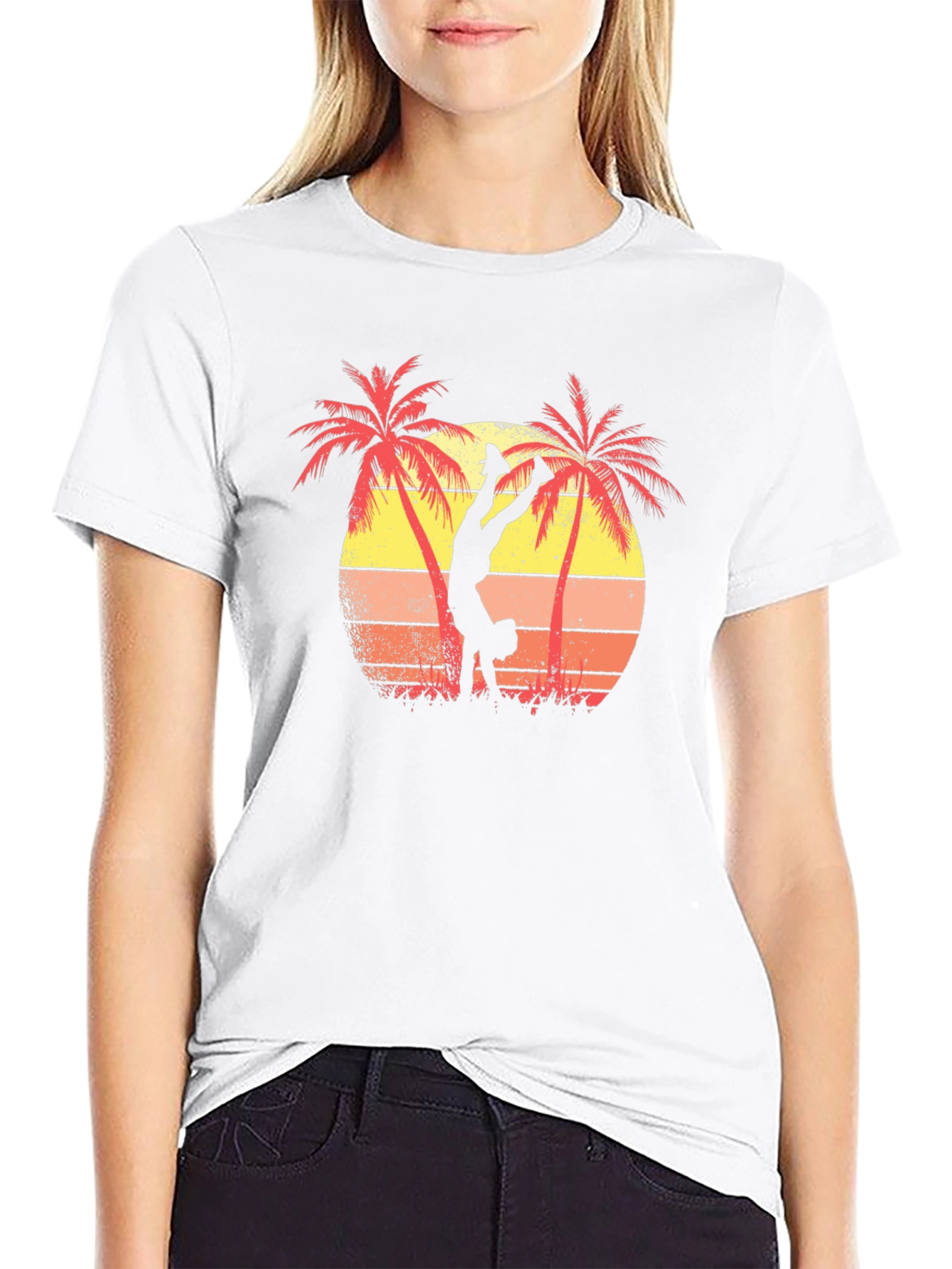Retro Sunset Handstand Tee