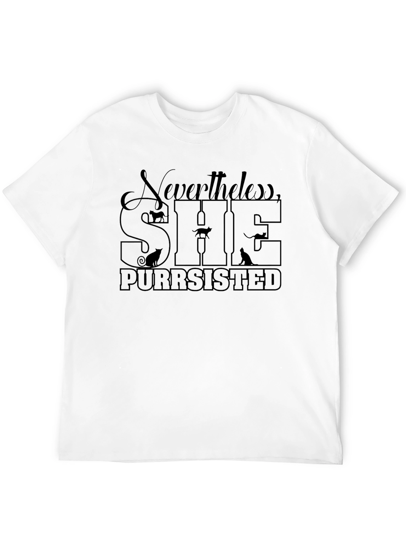 Nevertheless She Purrsisted Cat T-Shirt