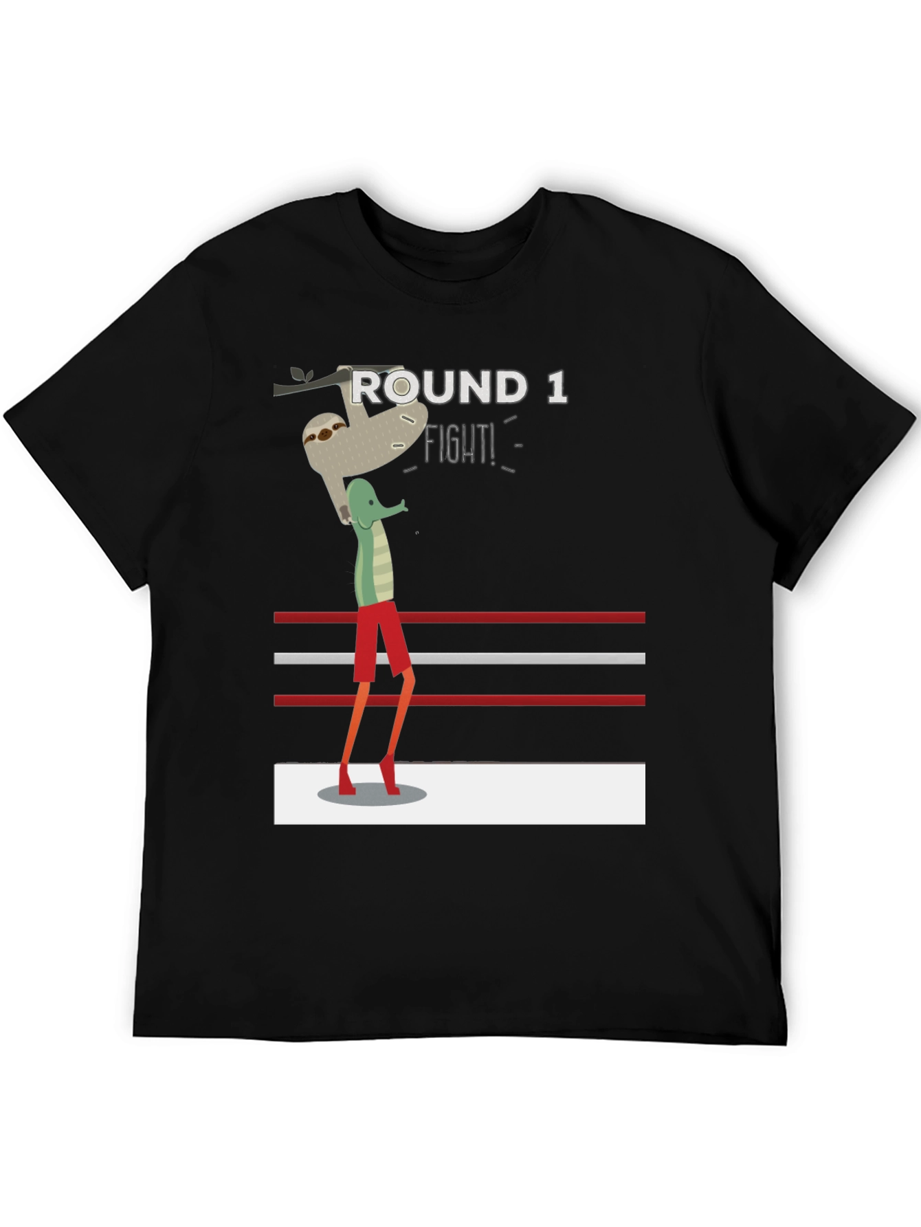 Sloth Boxer T-Shirt - Round 1 Fight!