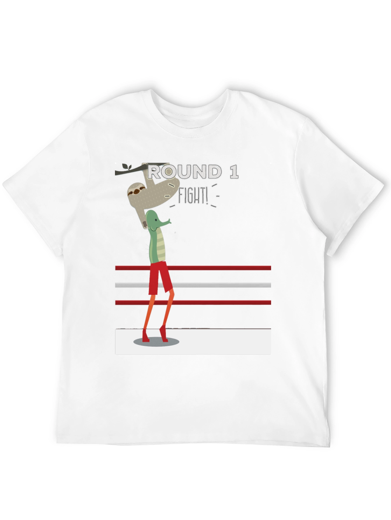 Sloth Boxer T-Shirt - Round 1 Fight!