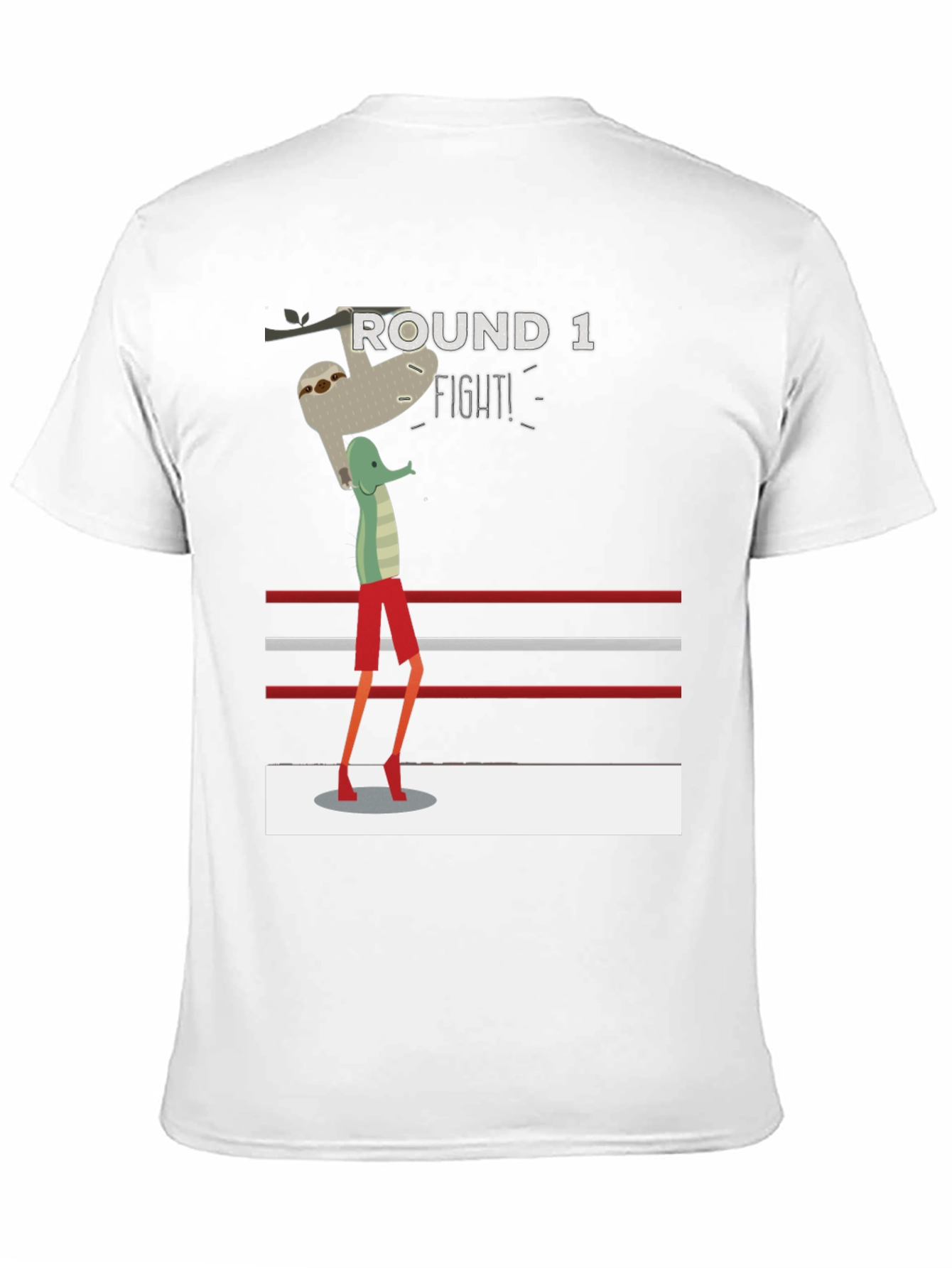 Sloth Boxer T-Shirt - Round 1 Fight!