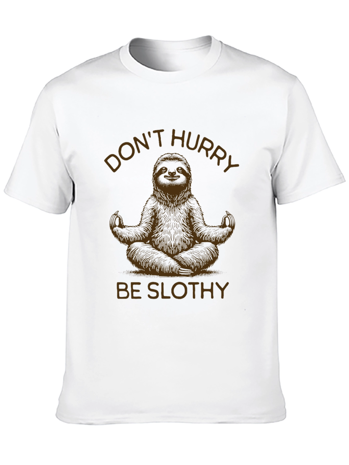Dont Hurry Be Slothy Black T-Shirt