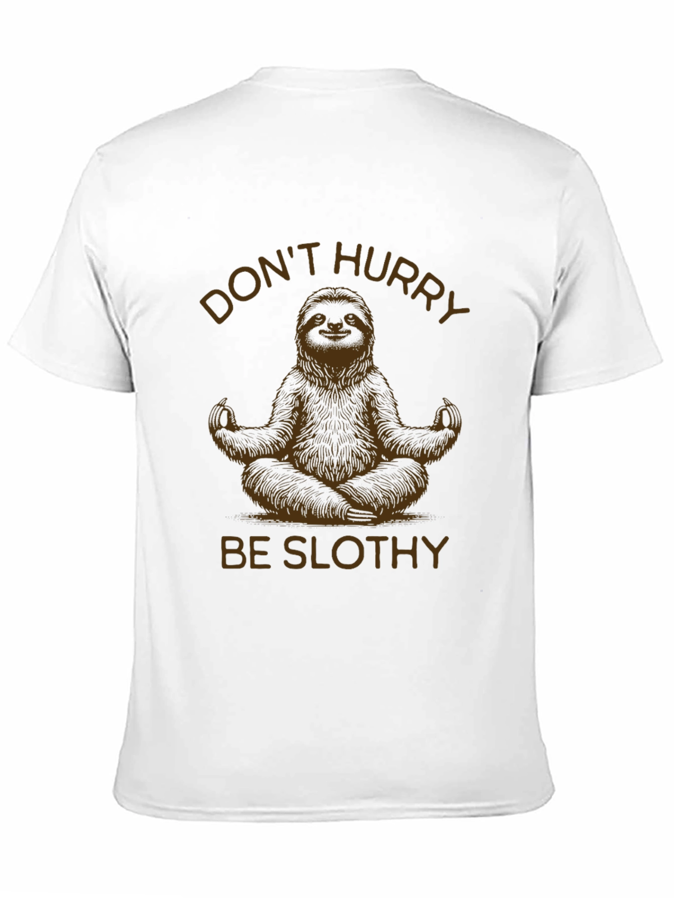 Dont Hurry Be Slothy Black T-Shirt