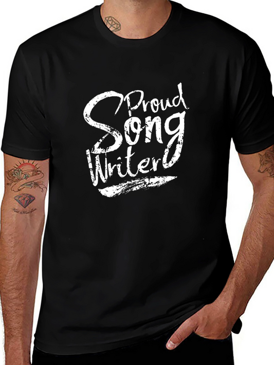 Proud Songwriter Black Graphic T-Shirt