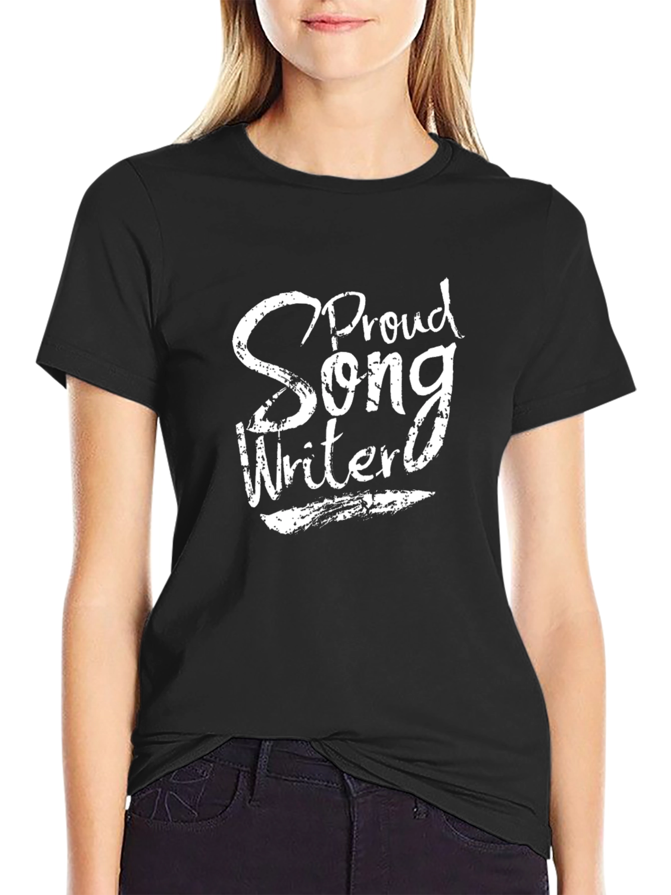 Proud Songwriter Black Graphic T-Shirt