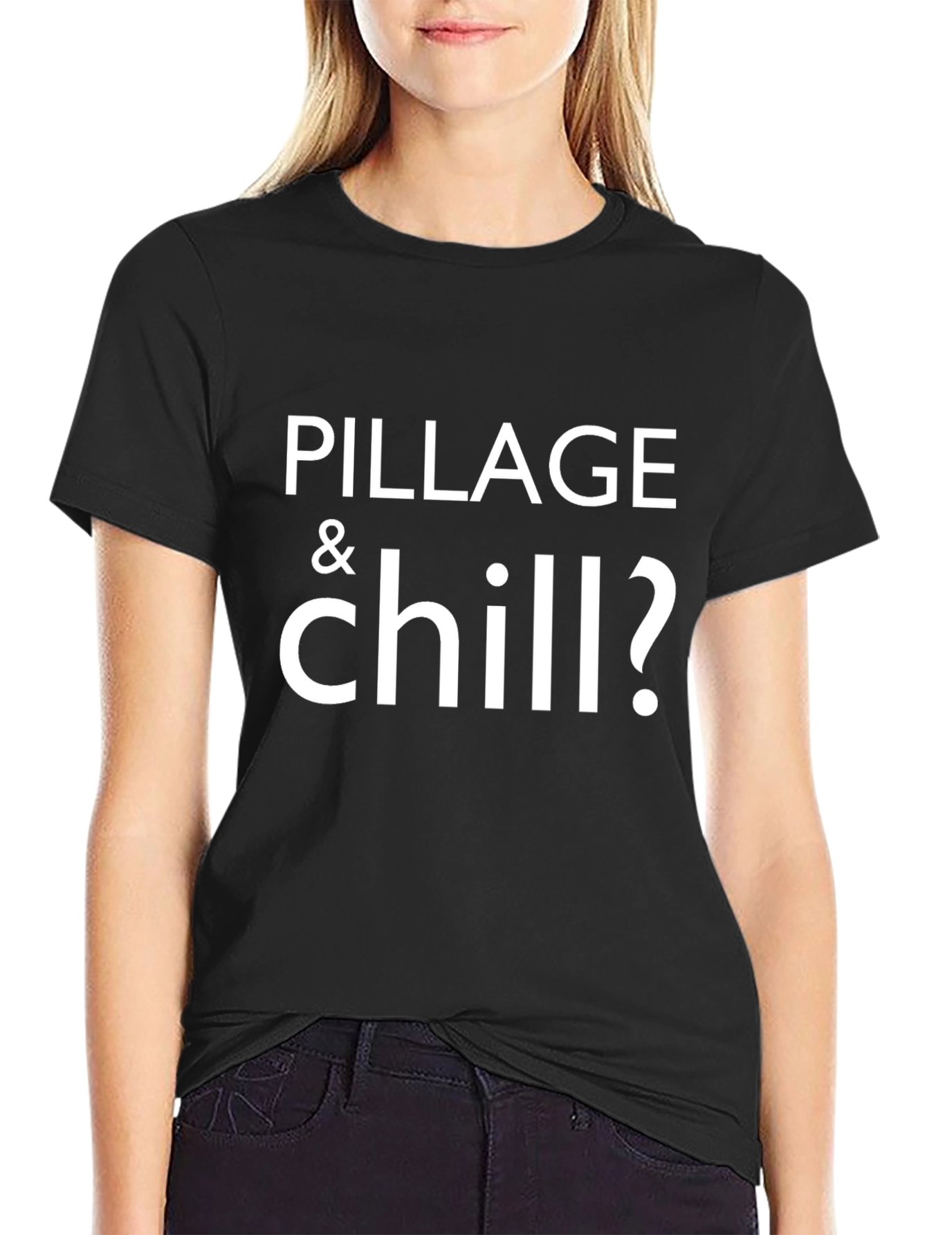 Pillage & Chill Mens Black Graphic Tee