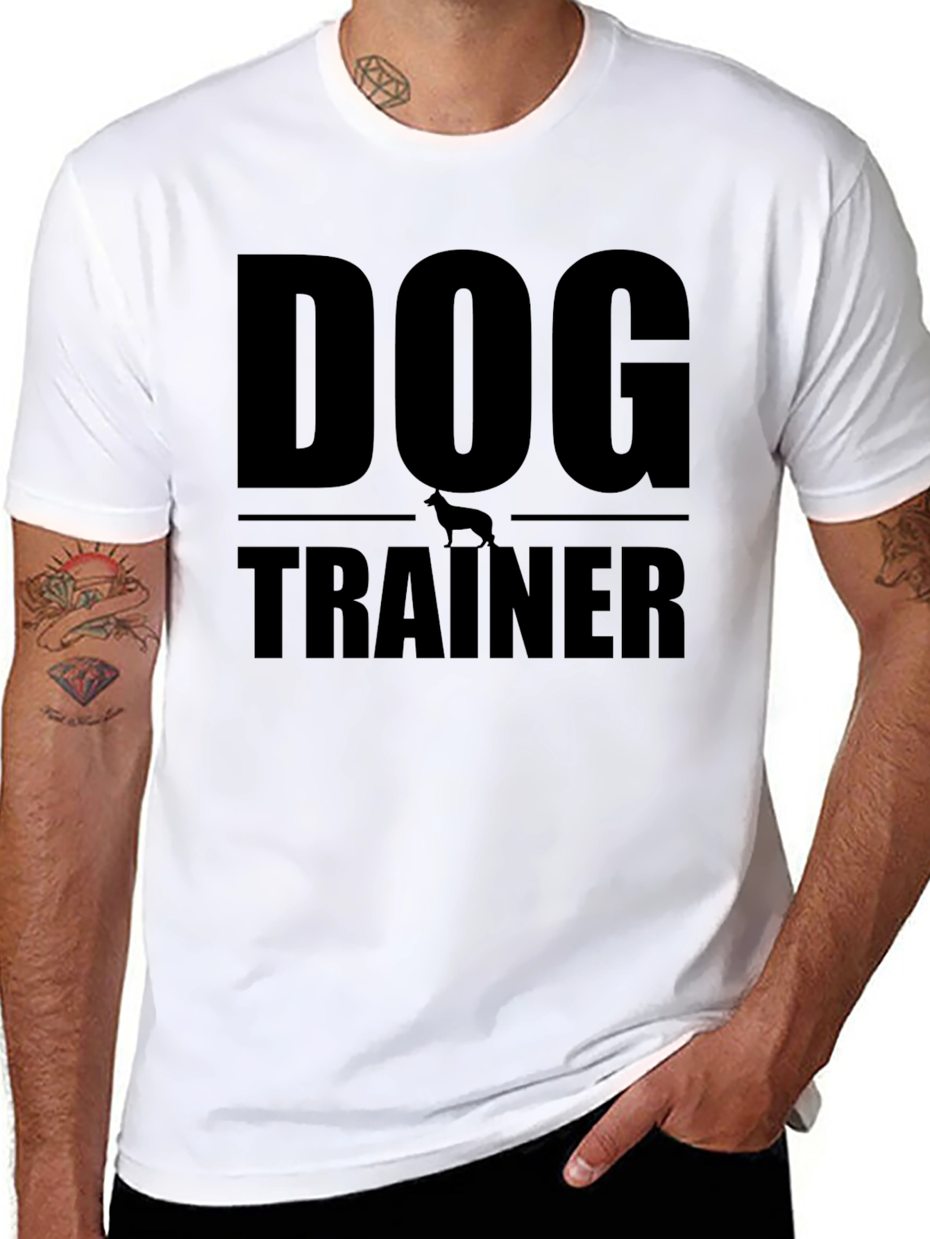 Dog Trainer T-Shirt - Black - Mens