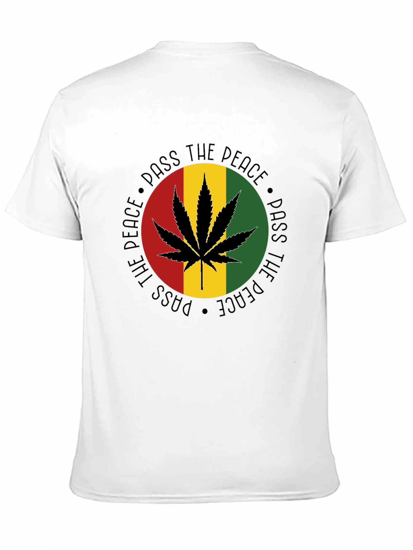 Pass The Peace Rasta Marijuana Graphic T-Shirt