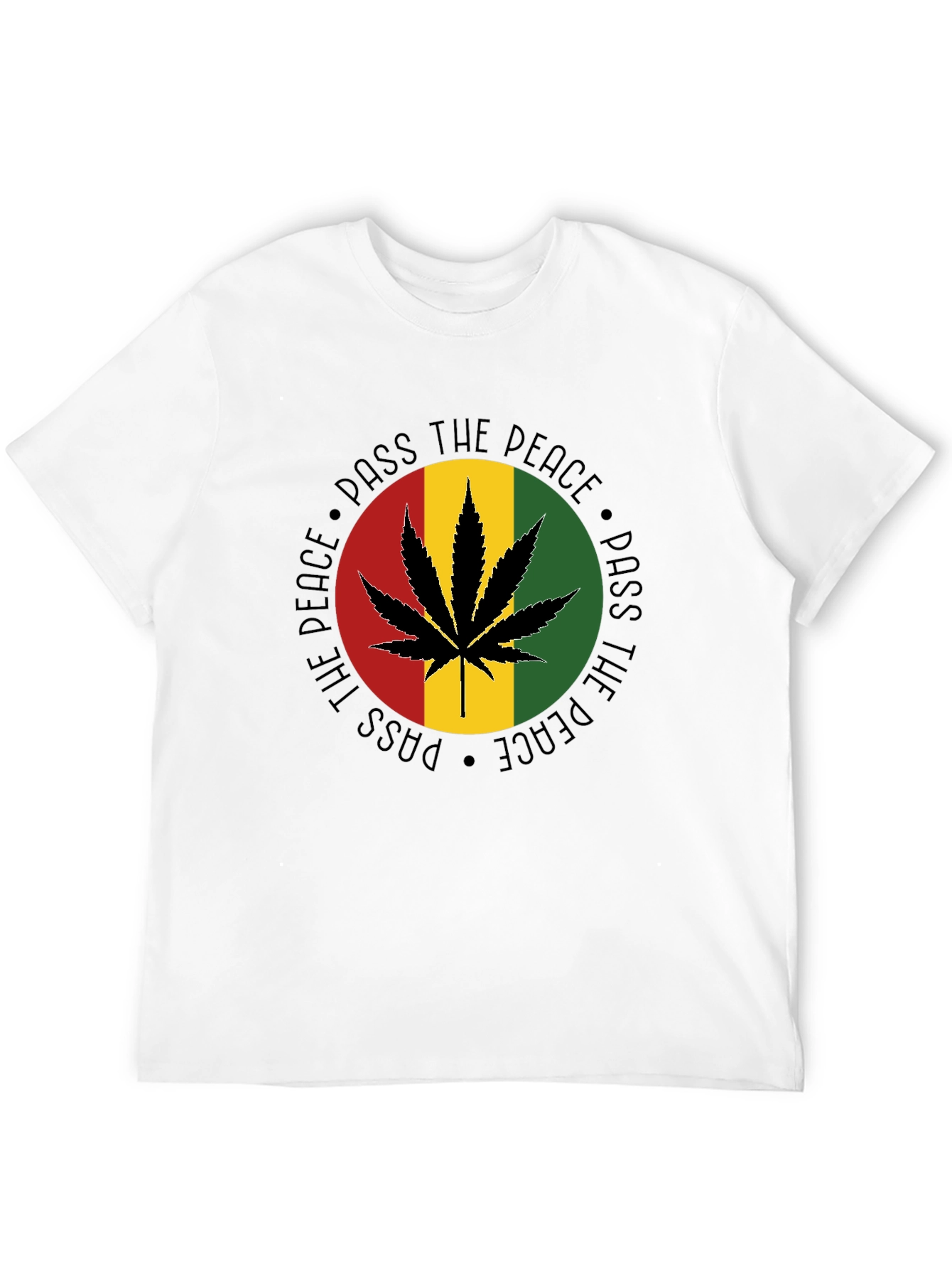 Pass The Peace Rasta Marijuana Graphic T-Shirt