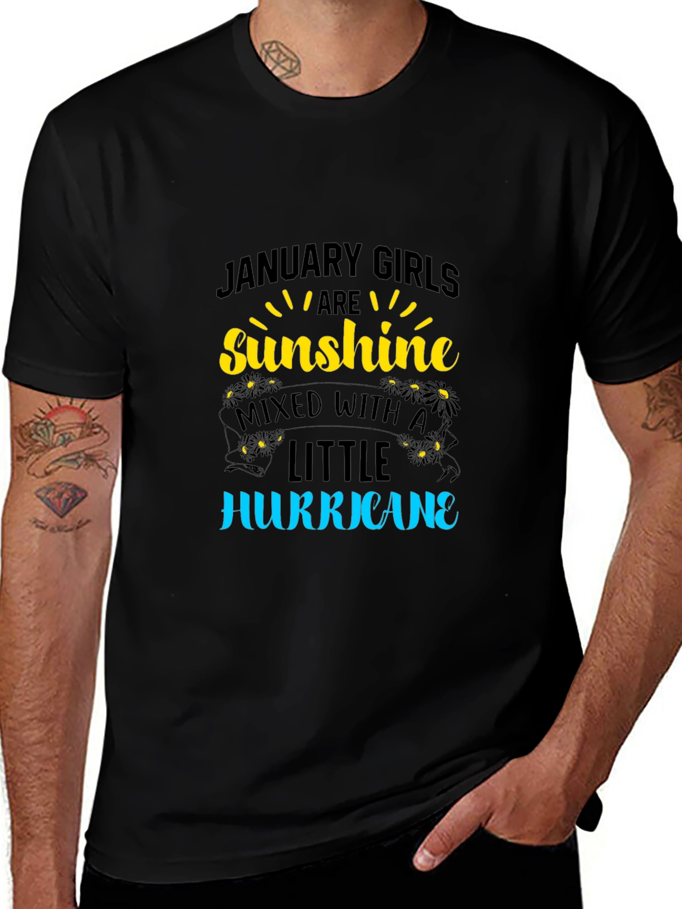 January Girls Sunshine Hurricane Black T-Shirt