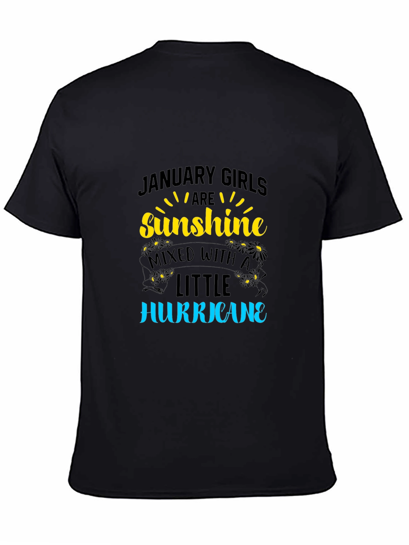 January Girls Sunshine Hurricane Black T-Shirt