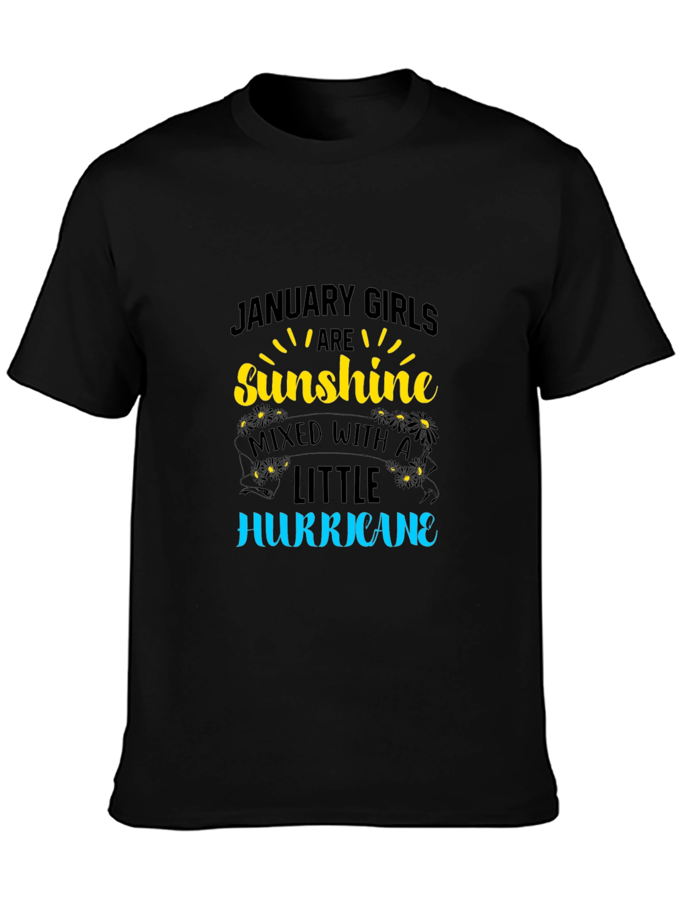 January Girls Sunshine Hurricane Black T-Shirt