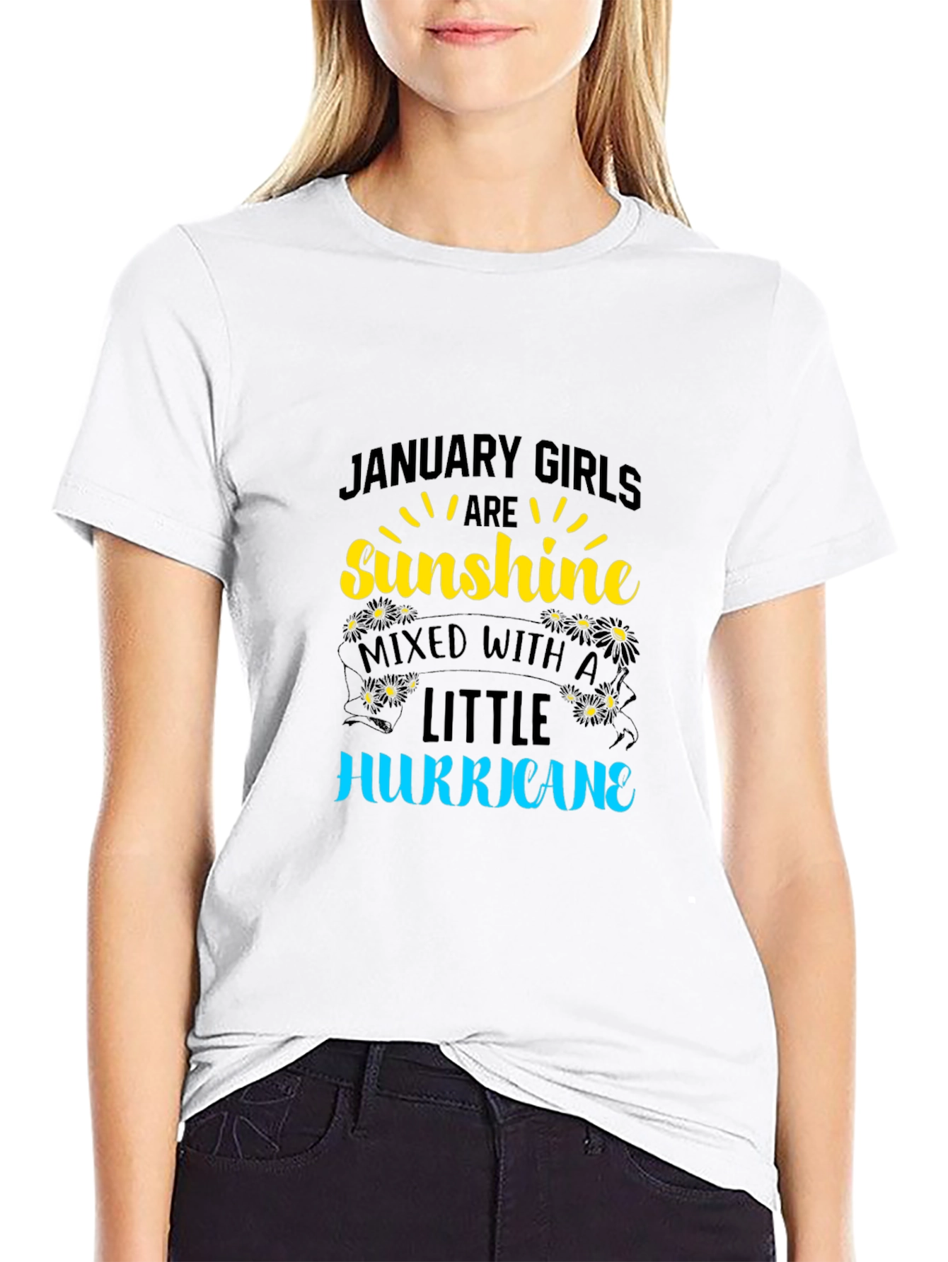 January Girls Sunshine Hurricane Black T-Shirt